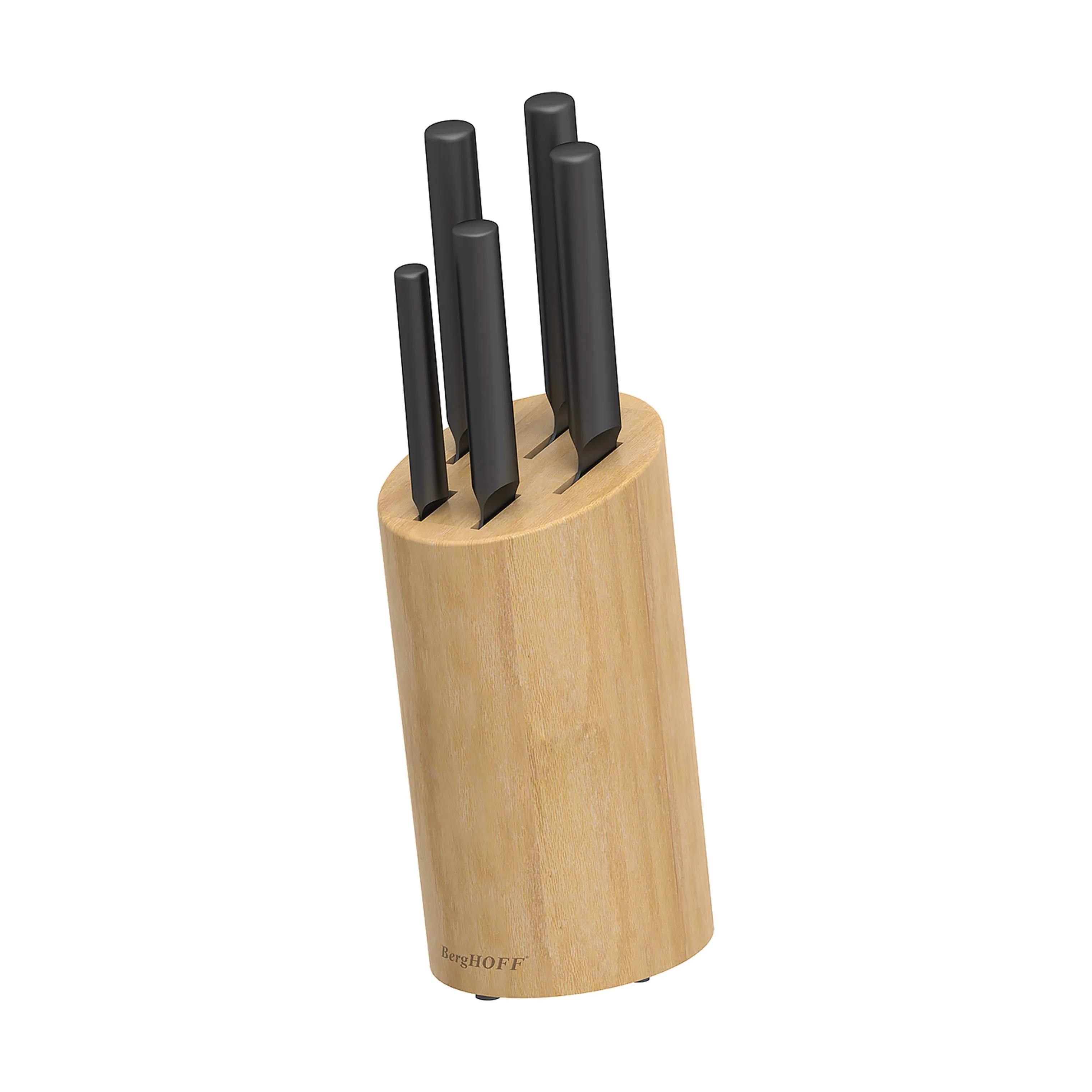 BergHOFF Knivblokke med knive Boron Knivblok - 6 dele i Sort/natur, 1