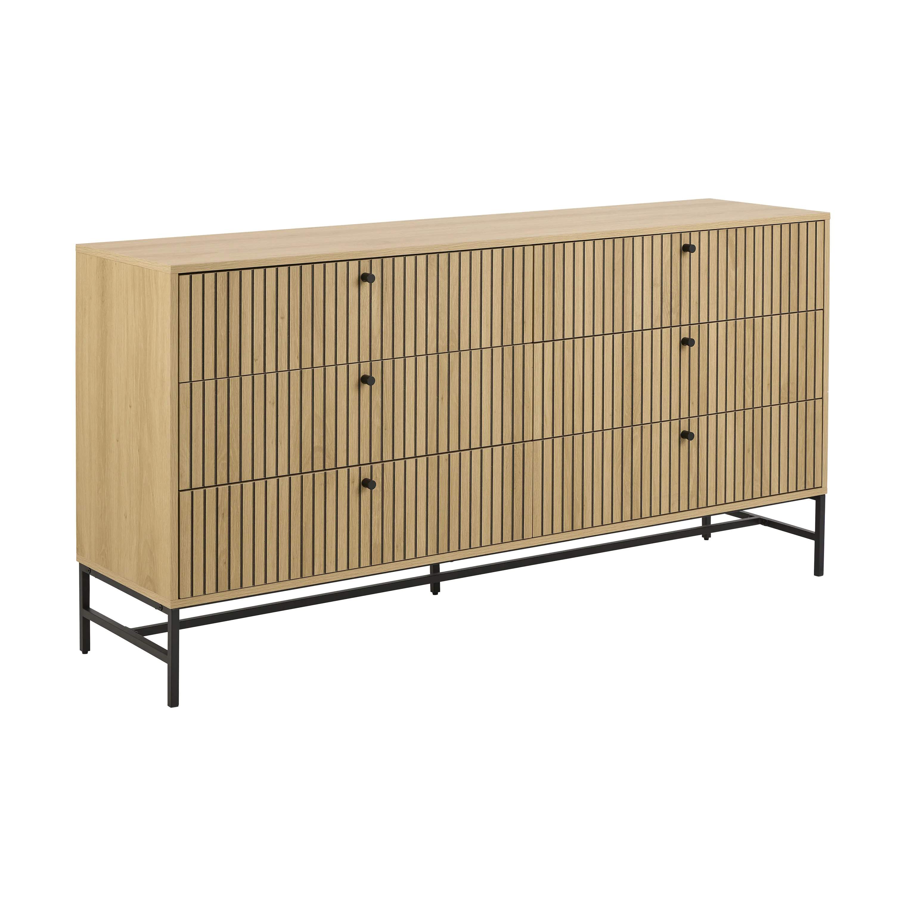 CASA Living Kommoder Albany Kommode i Natur, H80,4 x B157,9 x L40 cm, 2