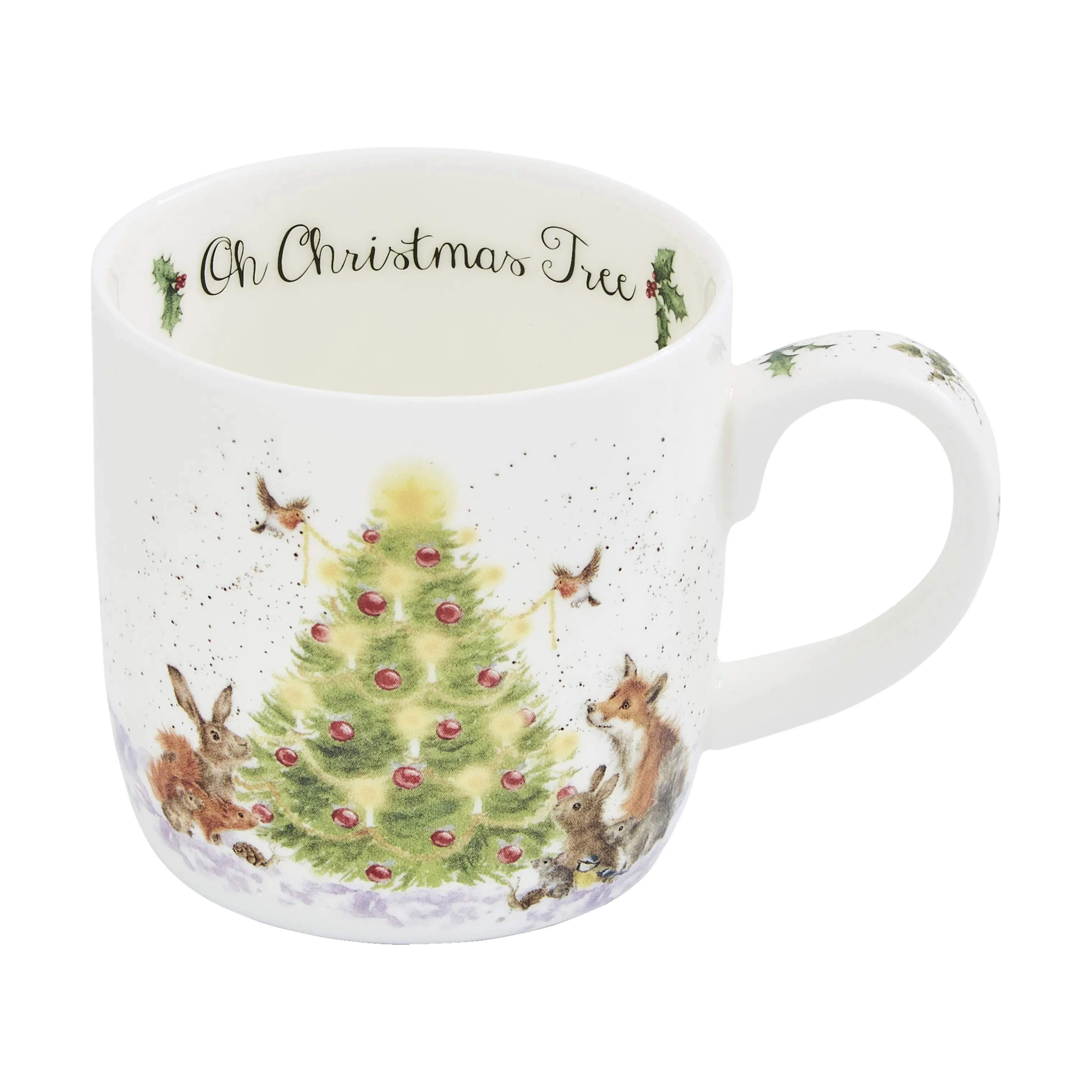 Royal Worcester Krus og kopper med hank Wrendale Krus - Oh christmas tre i Juletræ, 1