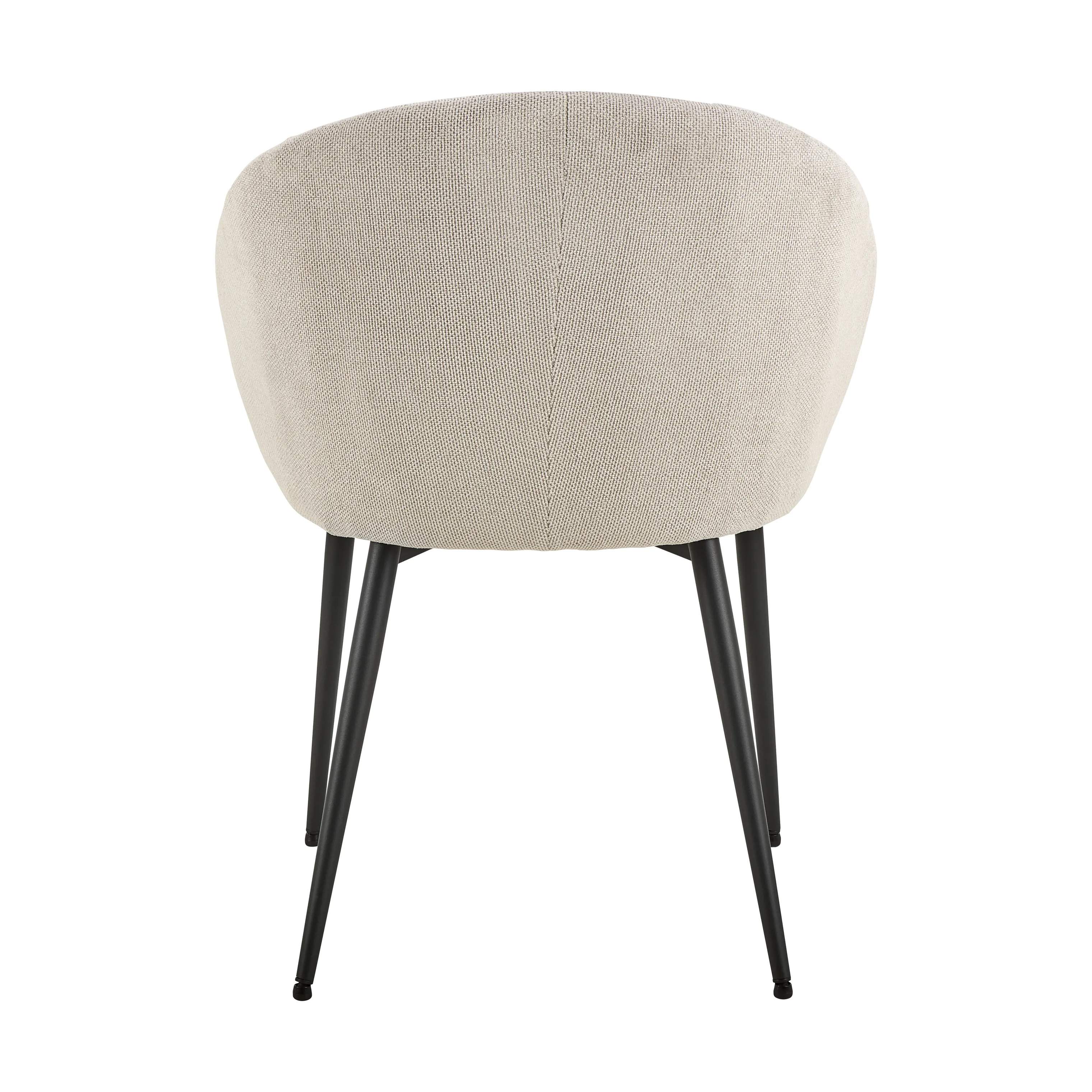 CASA Living Spisebordsstole Daniella Spisebordsstol i Beige/mat sort, 7