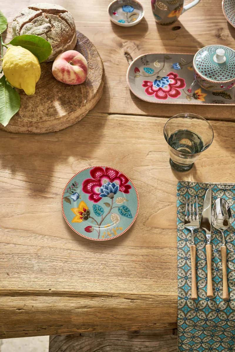 PIP Studio Kage- og desserttallerkener Blooming Tales Tallerken i Blå, 17 cm, 2