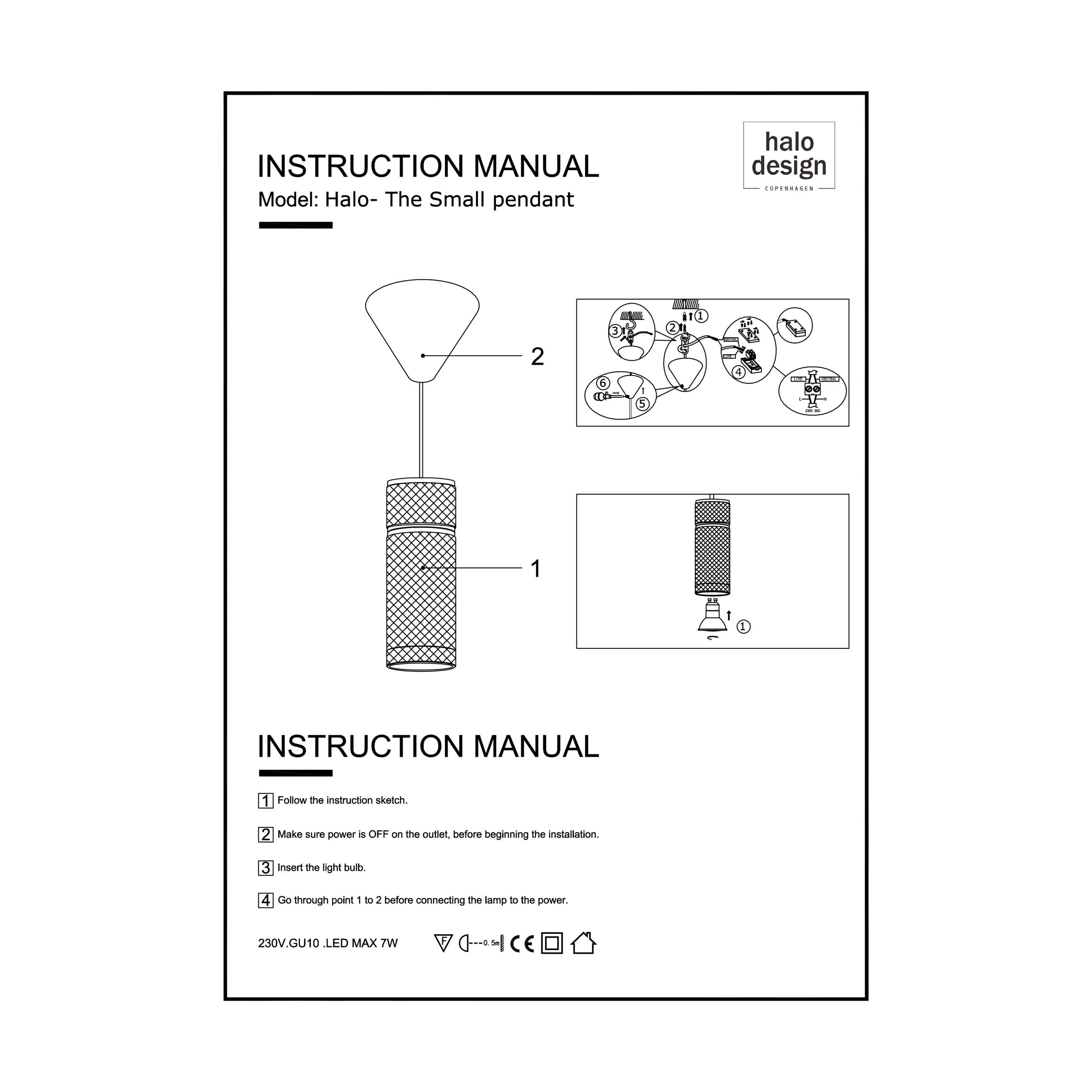 Halo Design Pendler Halo Pendel i sort, 3