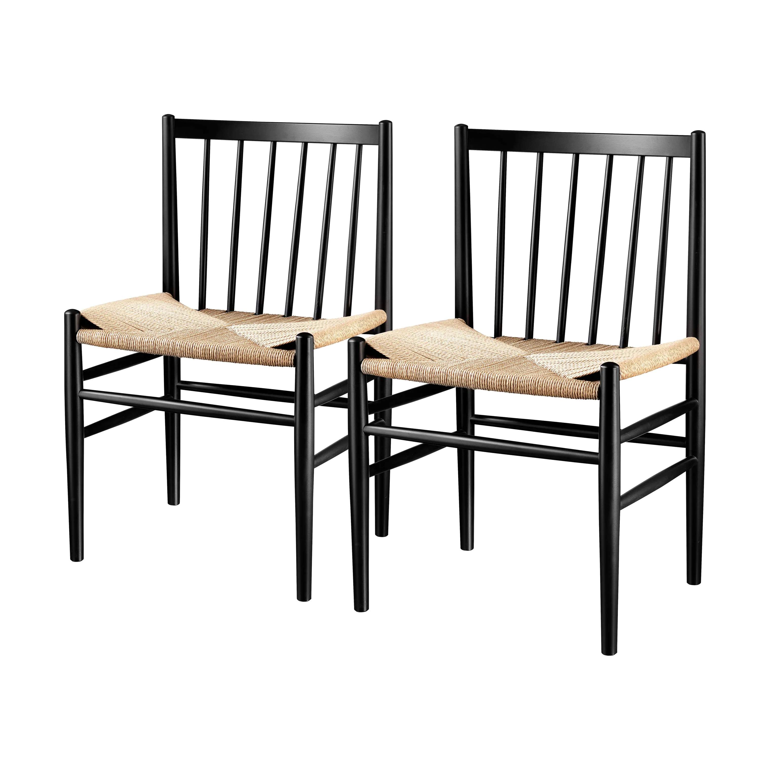 J80 Spisebordsstol - 2 stk, jet black (ral 9005), large