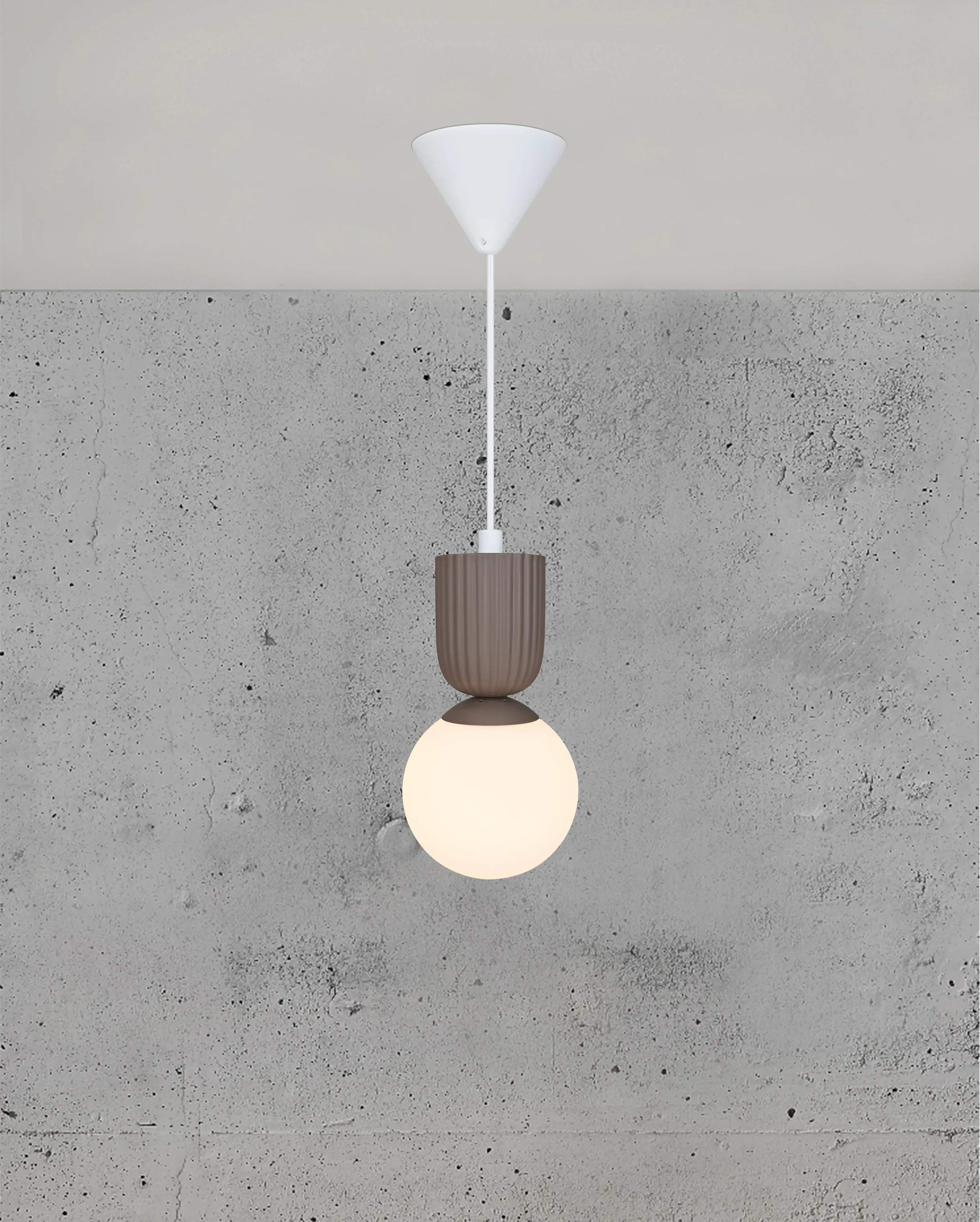 Nordlux Pendler Sadie Pendel i Lys brun / Opal, 3