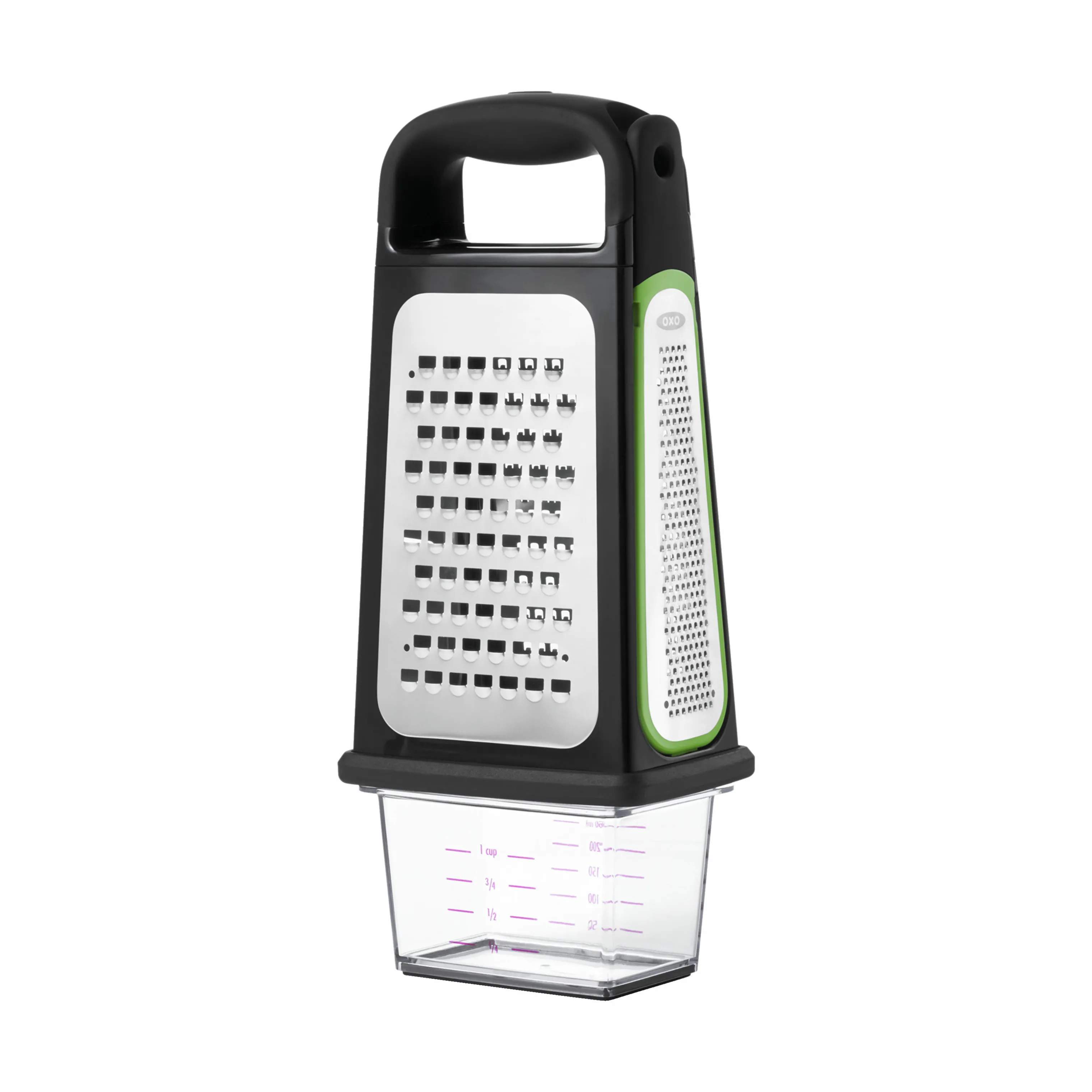 OXO Rivejern Good Grips Box Rivejern m. opsamler i sort/stål, 2