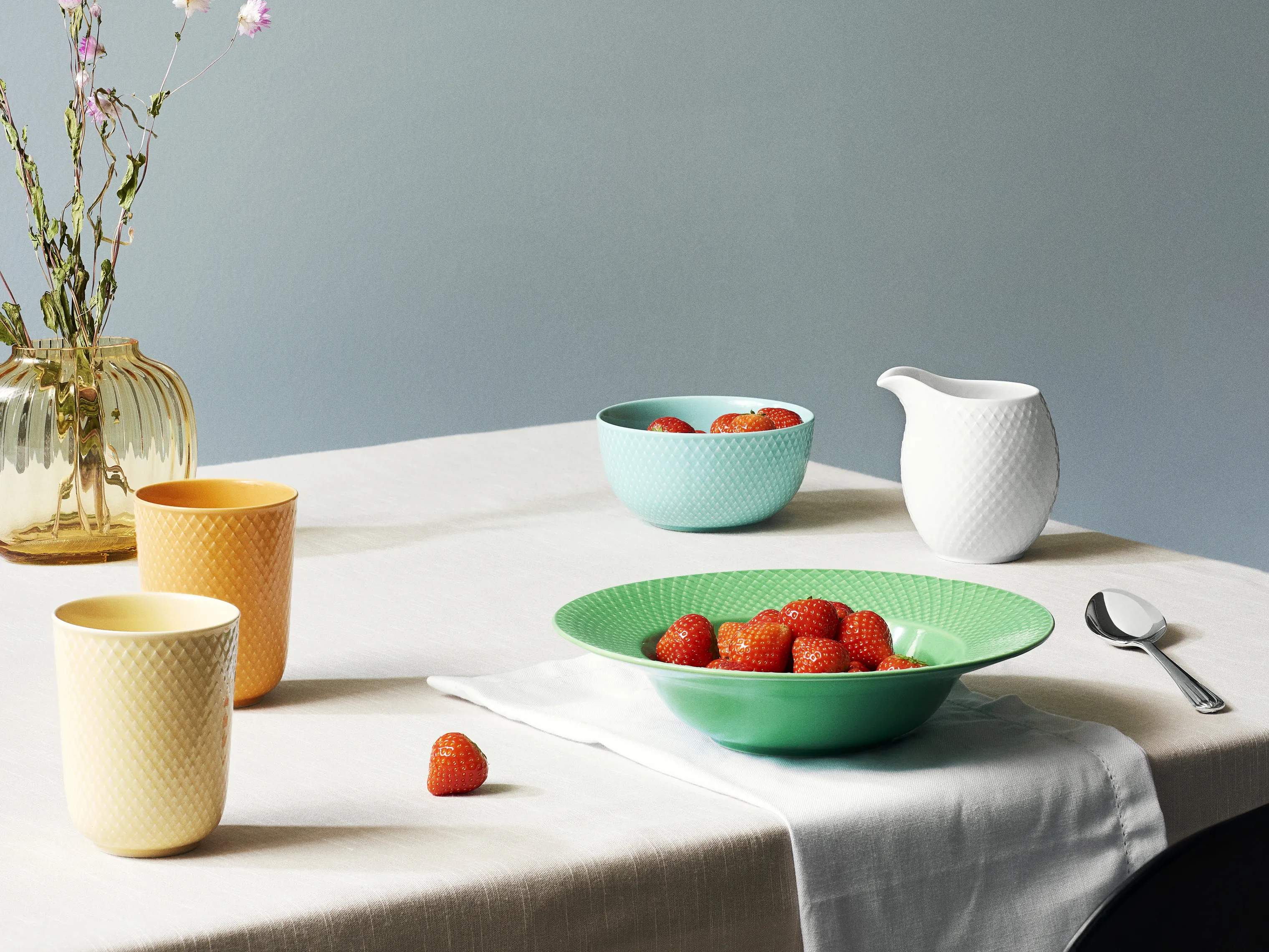 Lyngby Porcelæn Krus og kopper uden hank Rhombe Color Krus i Sand, 2