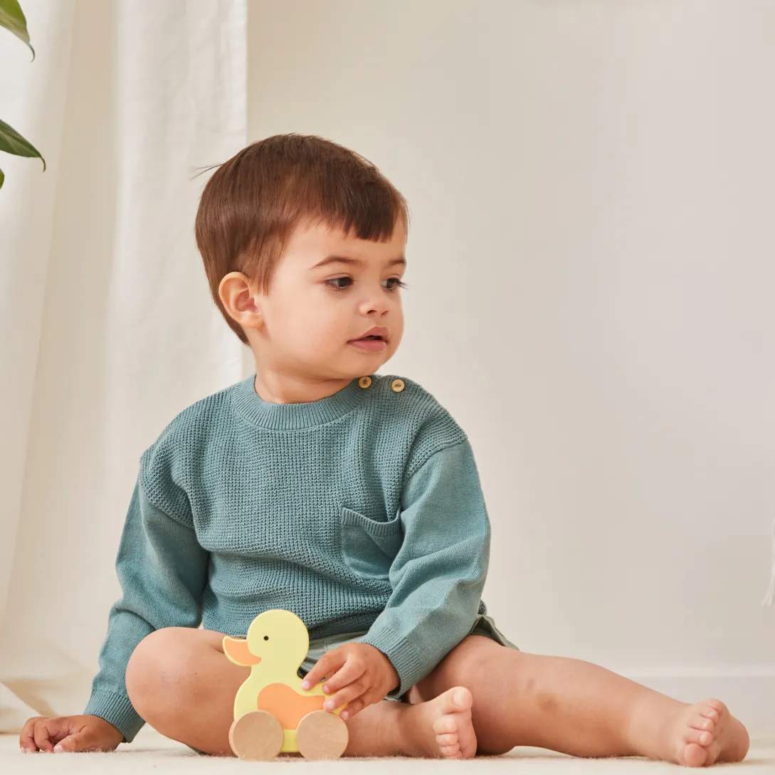 Barbo Toys Til børneværelset Barbo Baby Træk Dyr - And i Gul/orange/natur, 3