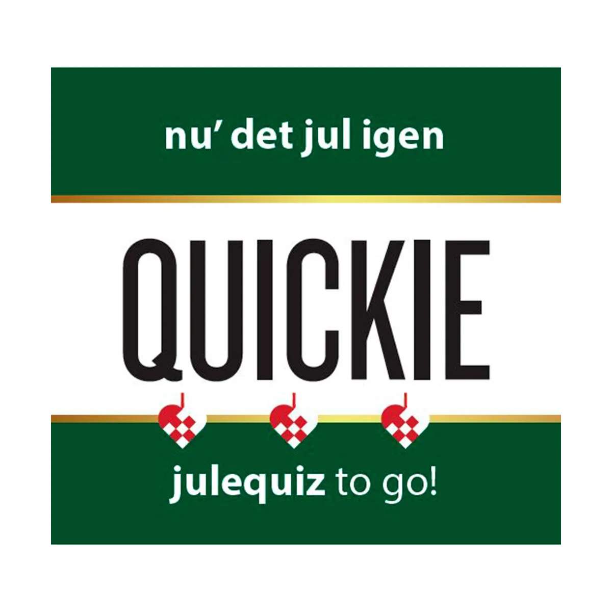 Spilbræt Spil Kortspil - Quizzone Quickie - Nu Det Jul i Mørkegrøn, 1
