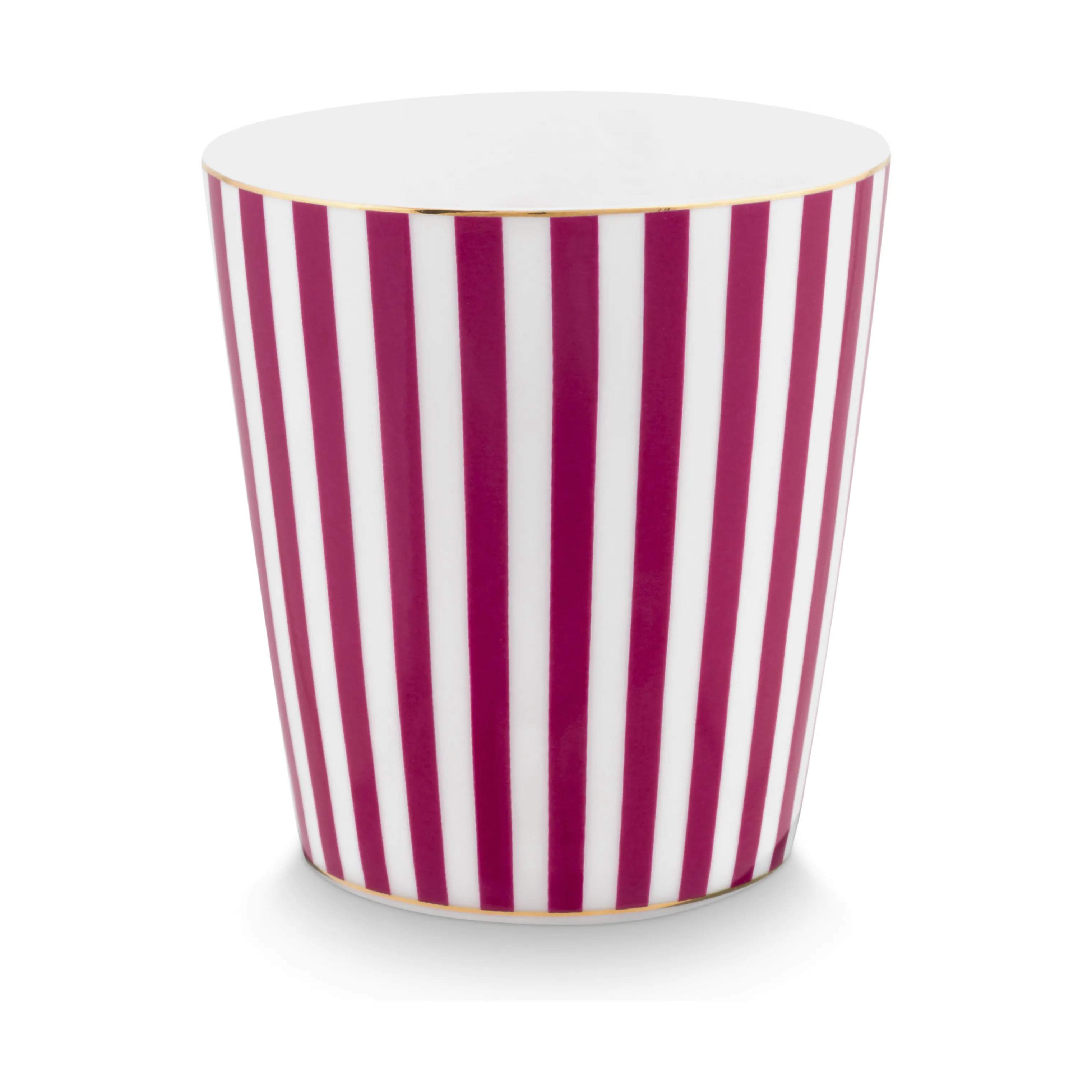 PIP Studio Krus og kopper uden hank Dot delight Royal Krus m. skål - 2 dele i Royal Stripes & Tea Tip lyserød, 2