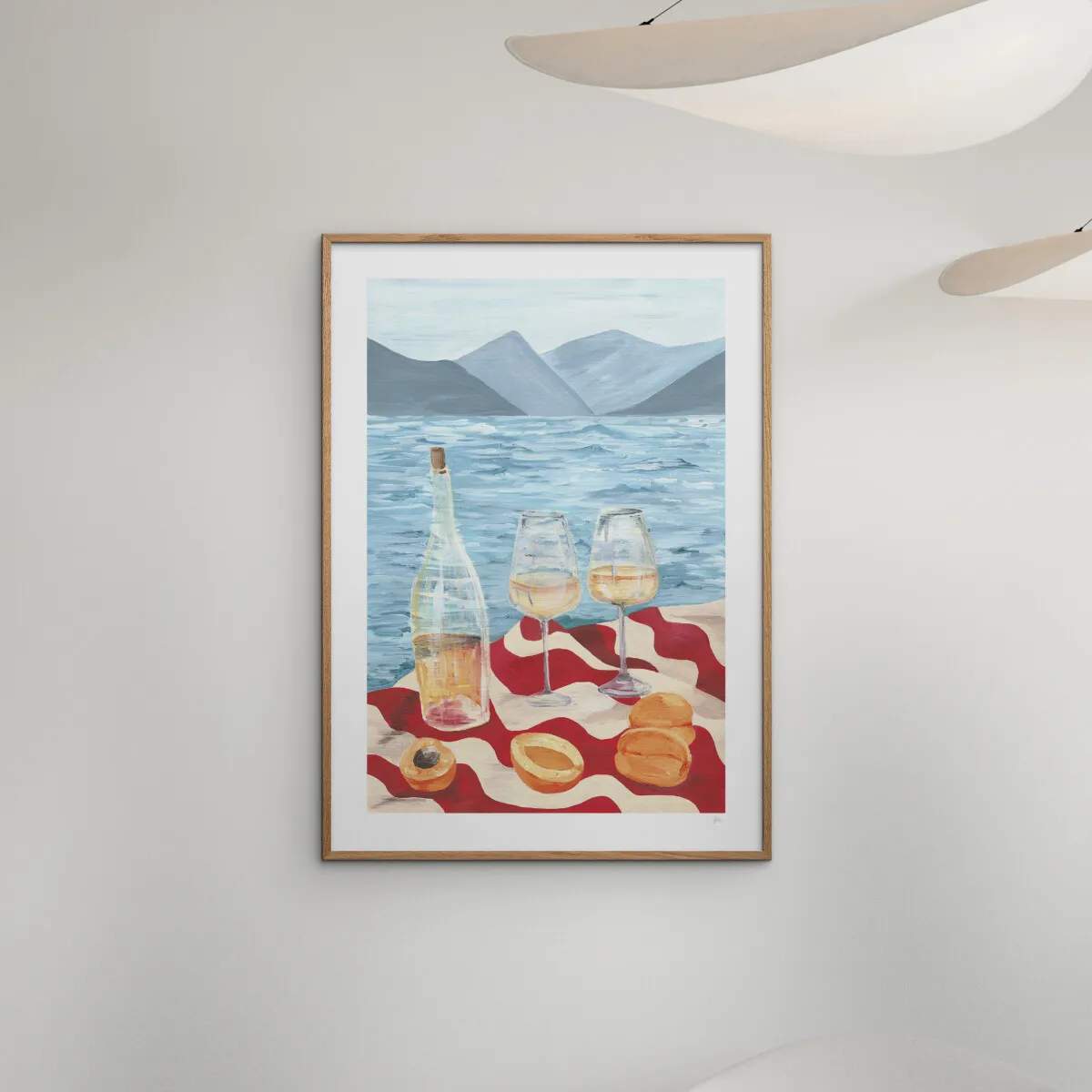 Poster&Frame Plakater Plakat - Wine by the sea i B30 x L40 cm, 2