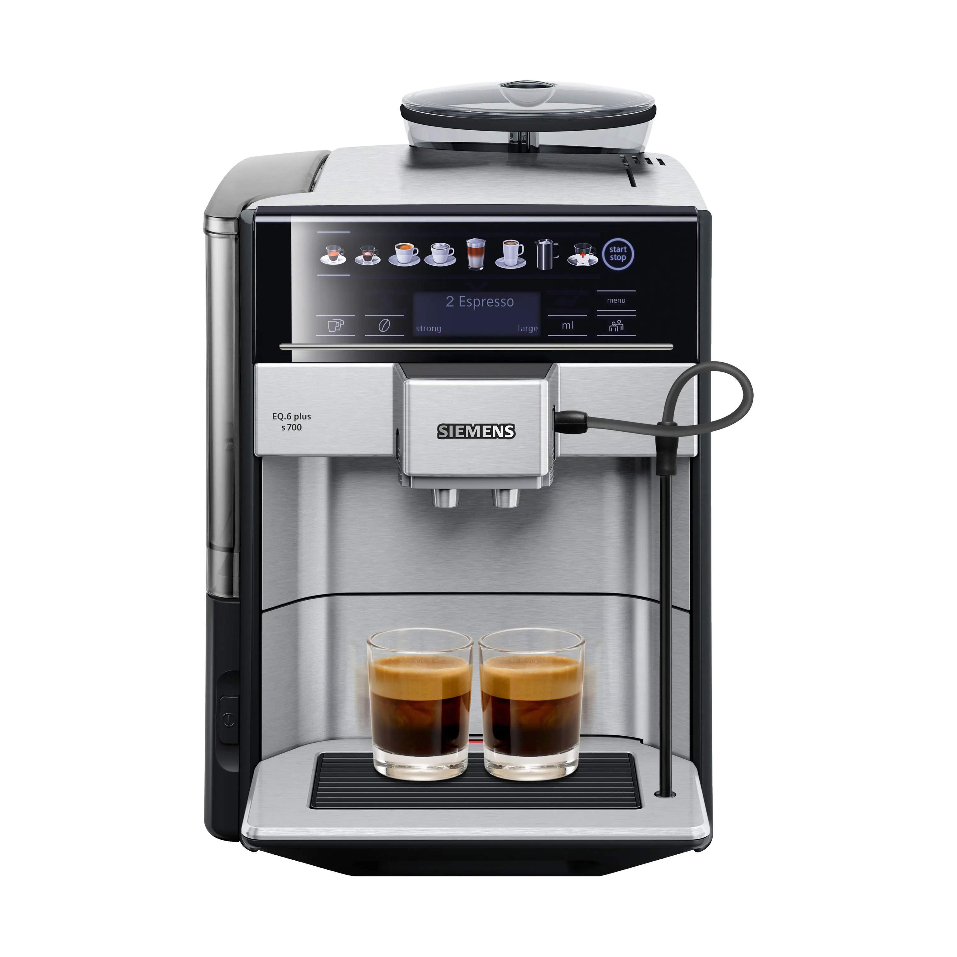 Siemens Espressomaskiner EQ6 Plus Espressomaskine TE657313RW i sort m. rust, 4