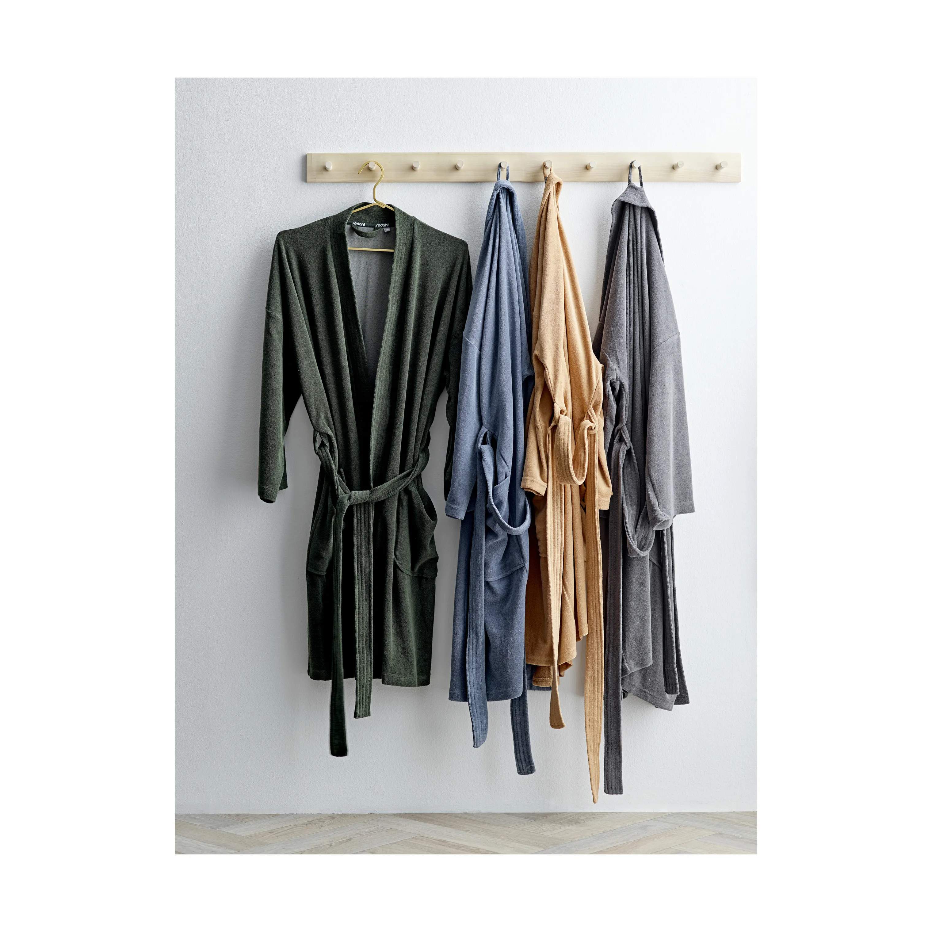 Södahl Morgenkåber Organic Cosy Morgenkåbe i Grey, Str. S/M, 3