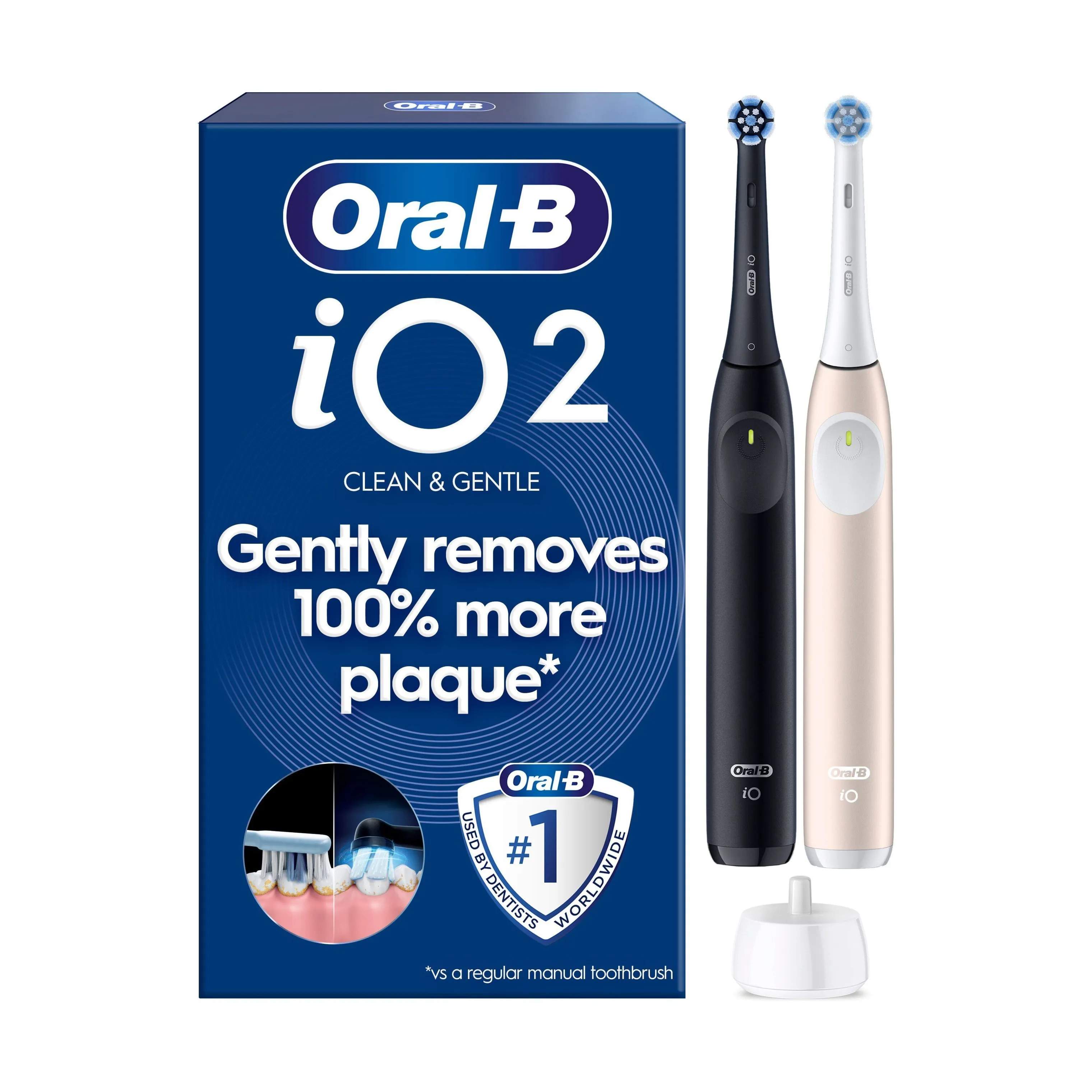 Oral-B Eltandbørster iO2 Duo Elektrisk Tandbørste i Sort + Pink, 1