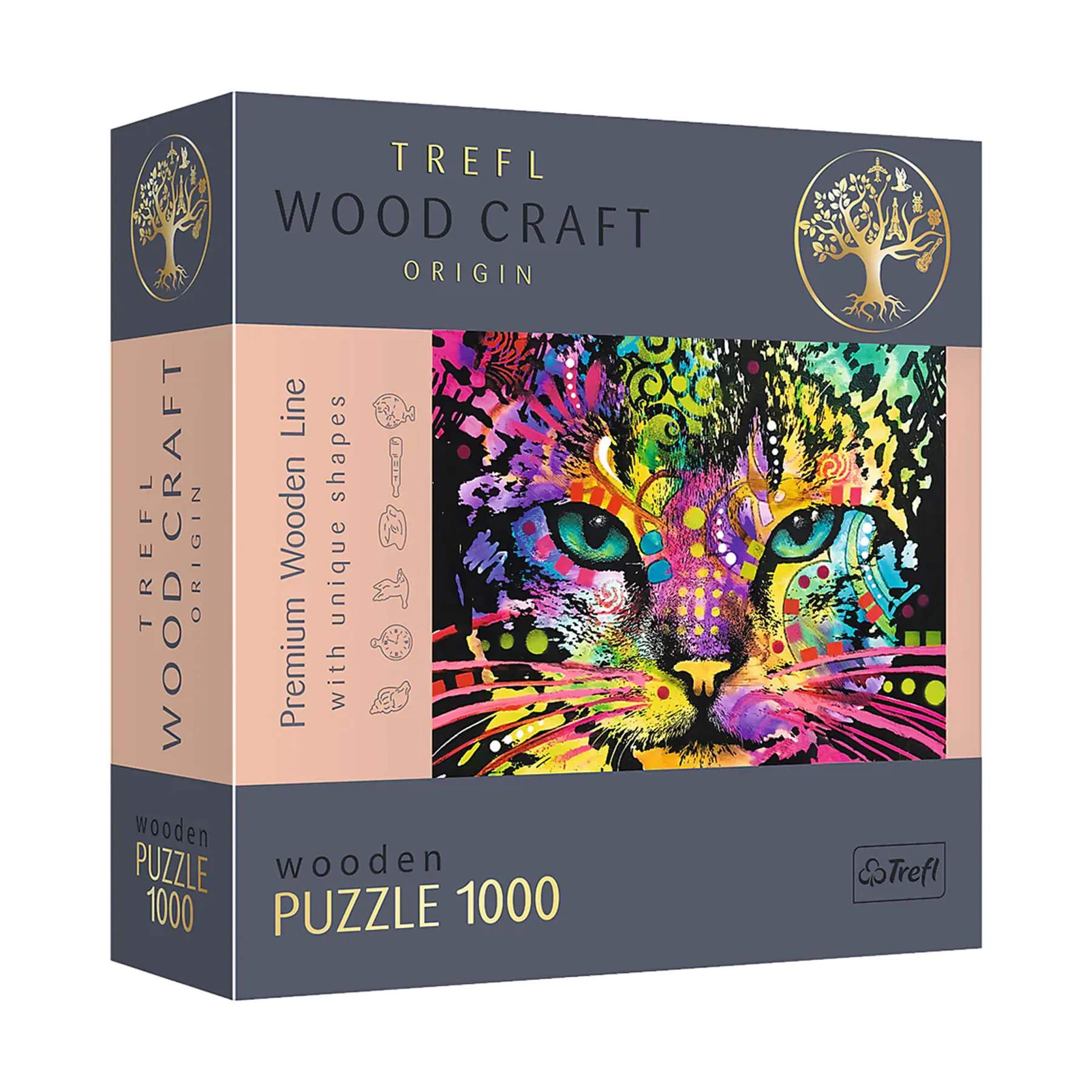 Spilbræt Puslespil Puzzle Puslespil - Colorful Cat i Colorful Cat, 1
