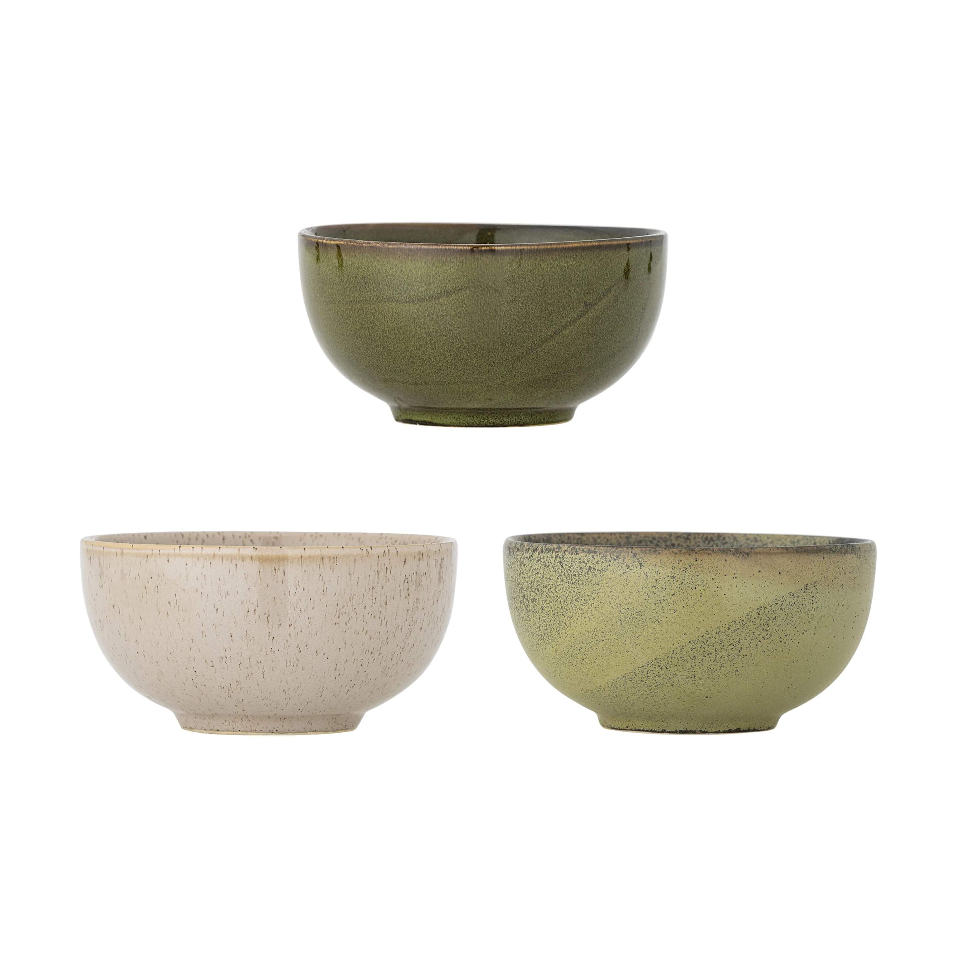 Bloomingville Serveringsskåle Addison Skål - 3 stk. i Grøn, 1