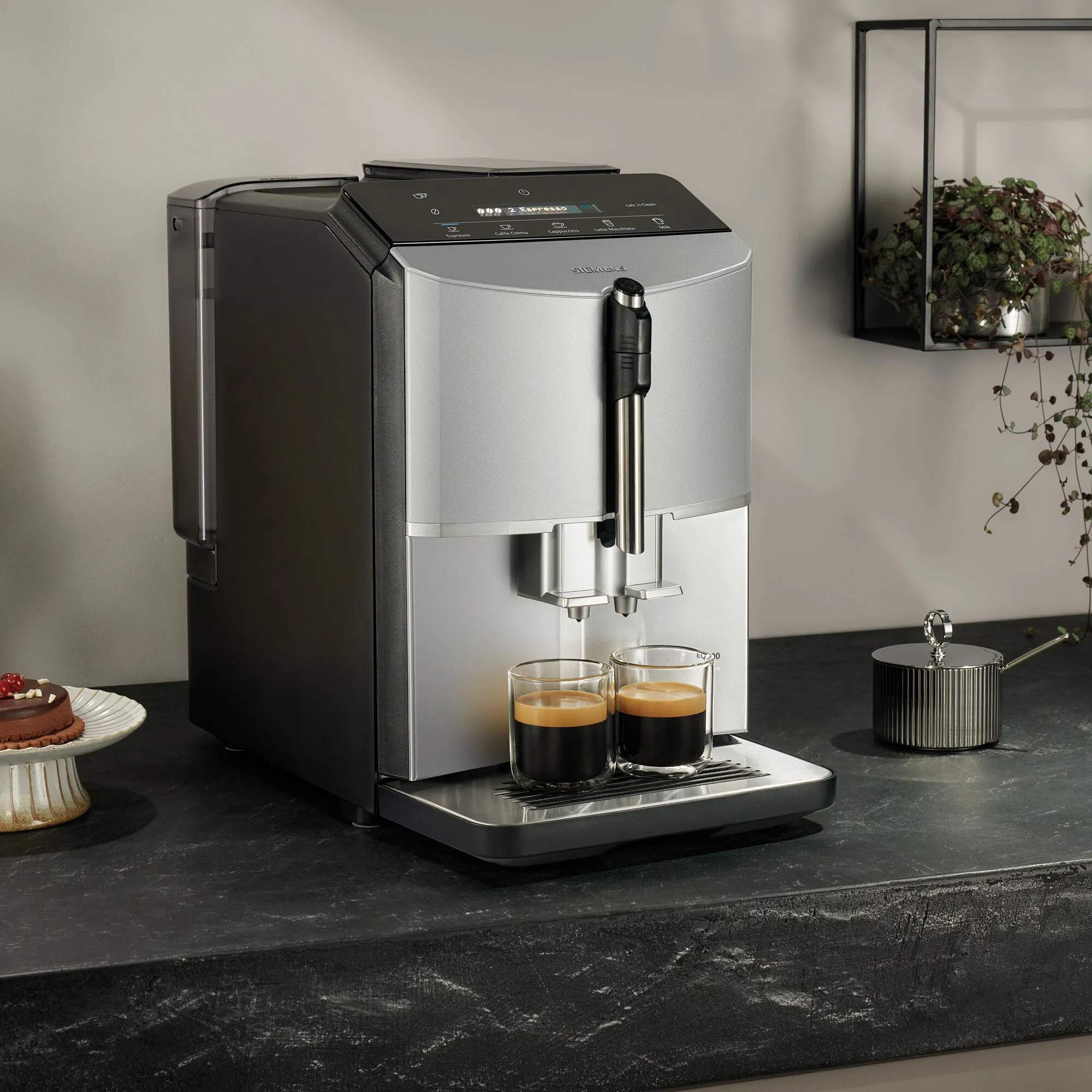 Siemens Espressomaskiner EQ300 Espressomaskine TF303E01 i Sølv, 3