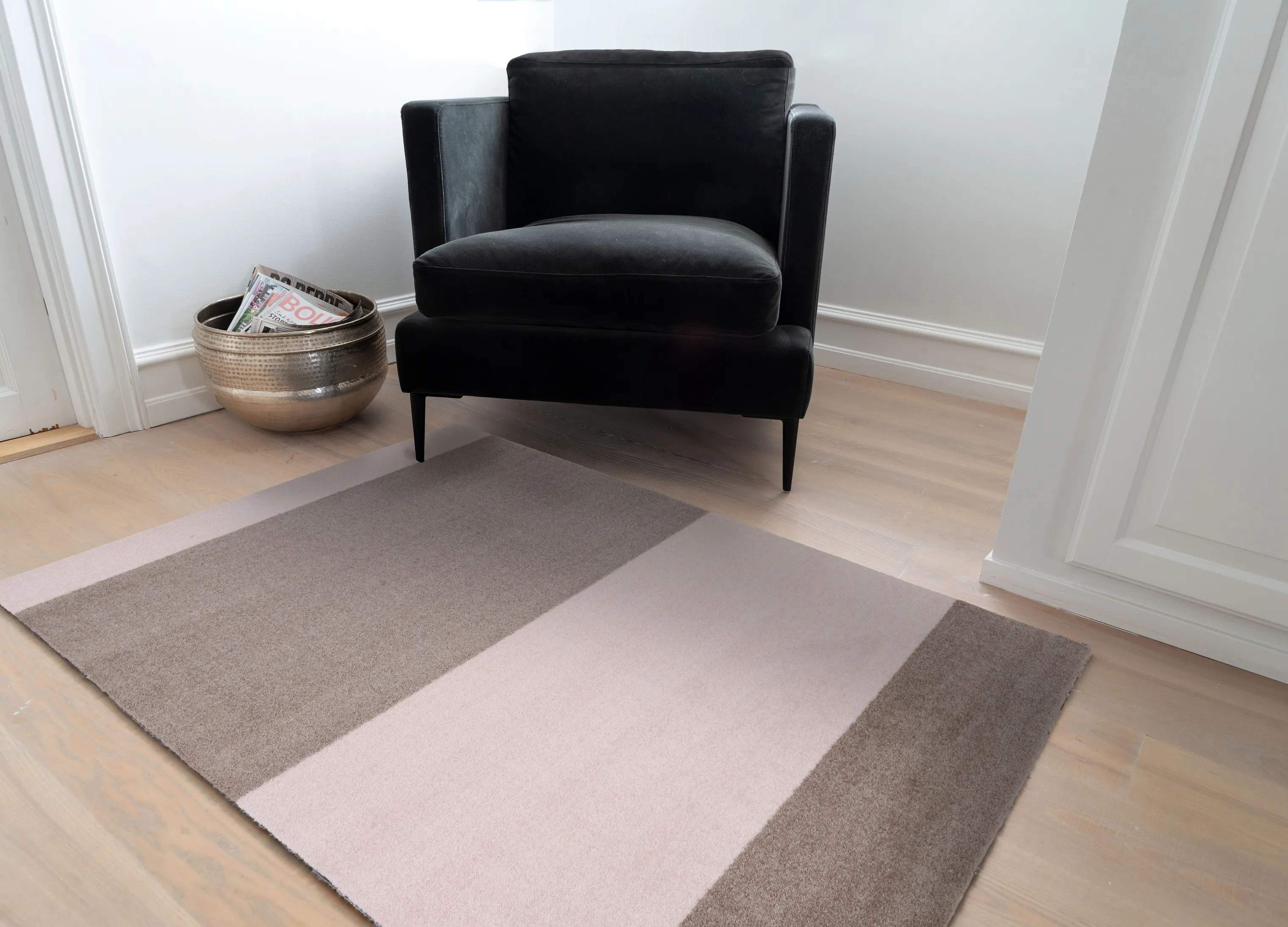 Tica Copenhagen Gulvtæpper Stripes Horisontal Gulvtæppe i Sand/rosa, B90 x L130 cm, 2
