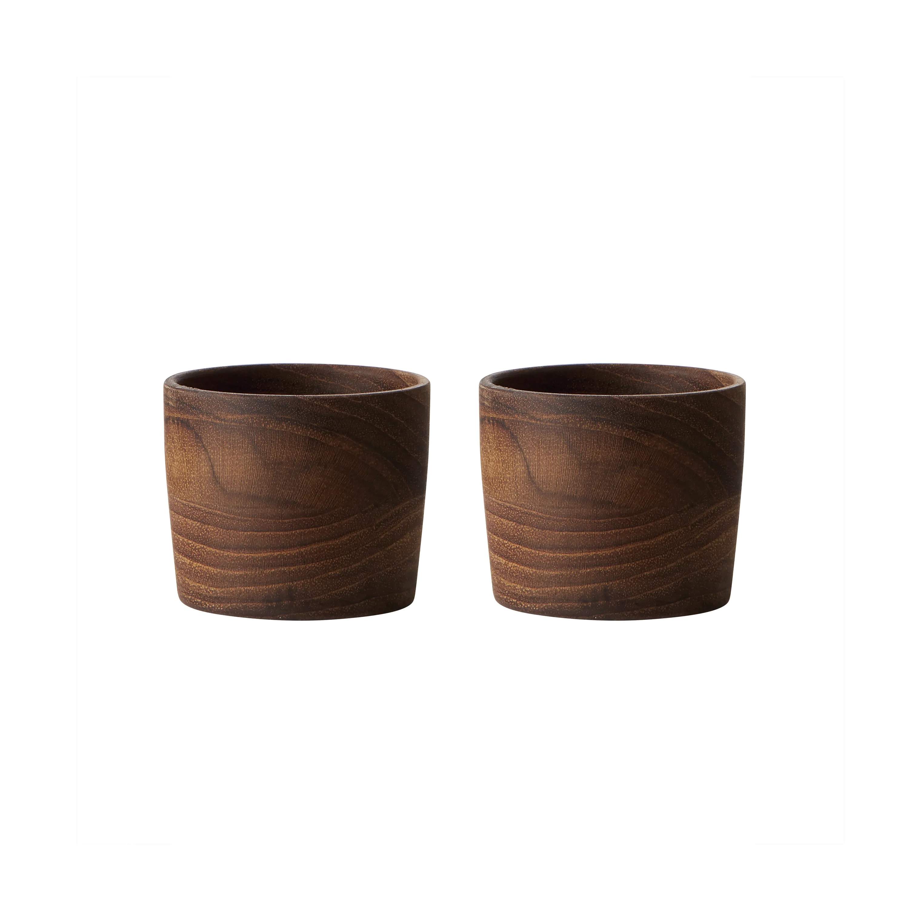 Æggebæger - 2 stk., teak, large