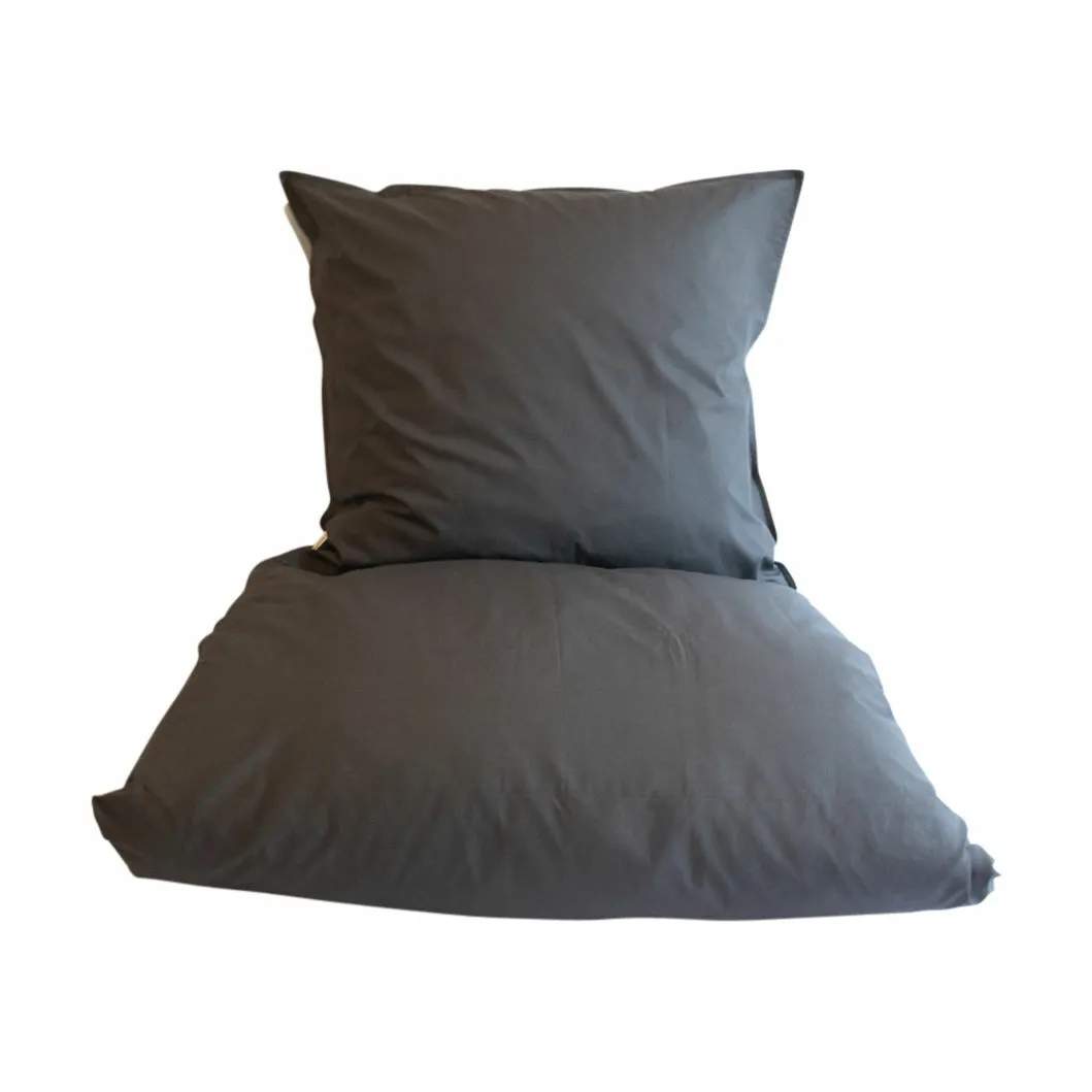omhu Sengetøj Percale OMHU Percale Sengetøj i Mørk Grå, B140 x L200 cm, 1