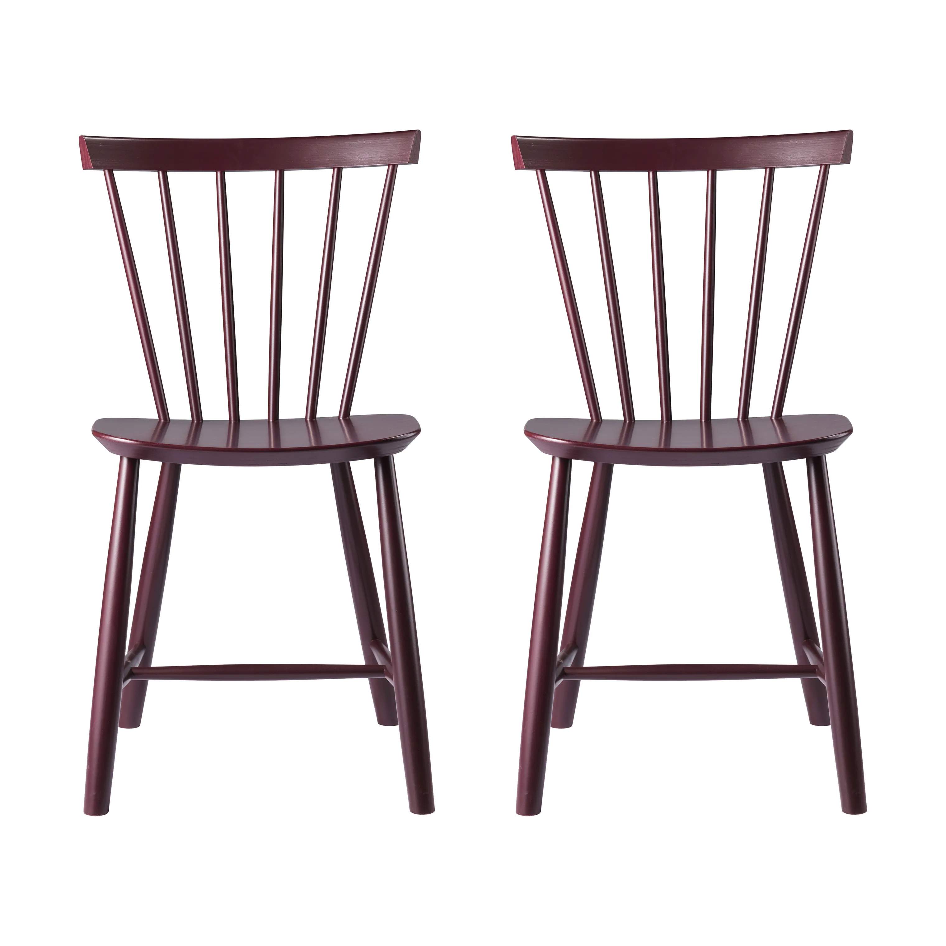 J46 Spisebordsstol - 2 stk., black red (ral 3007), large