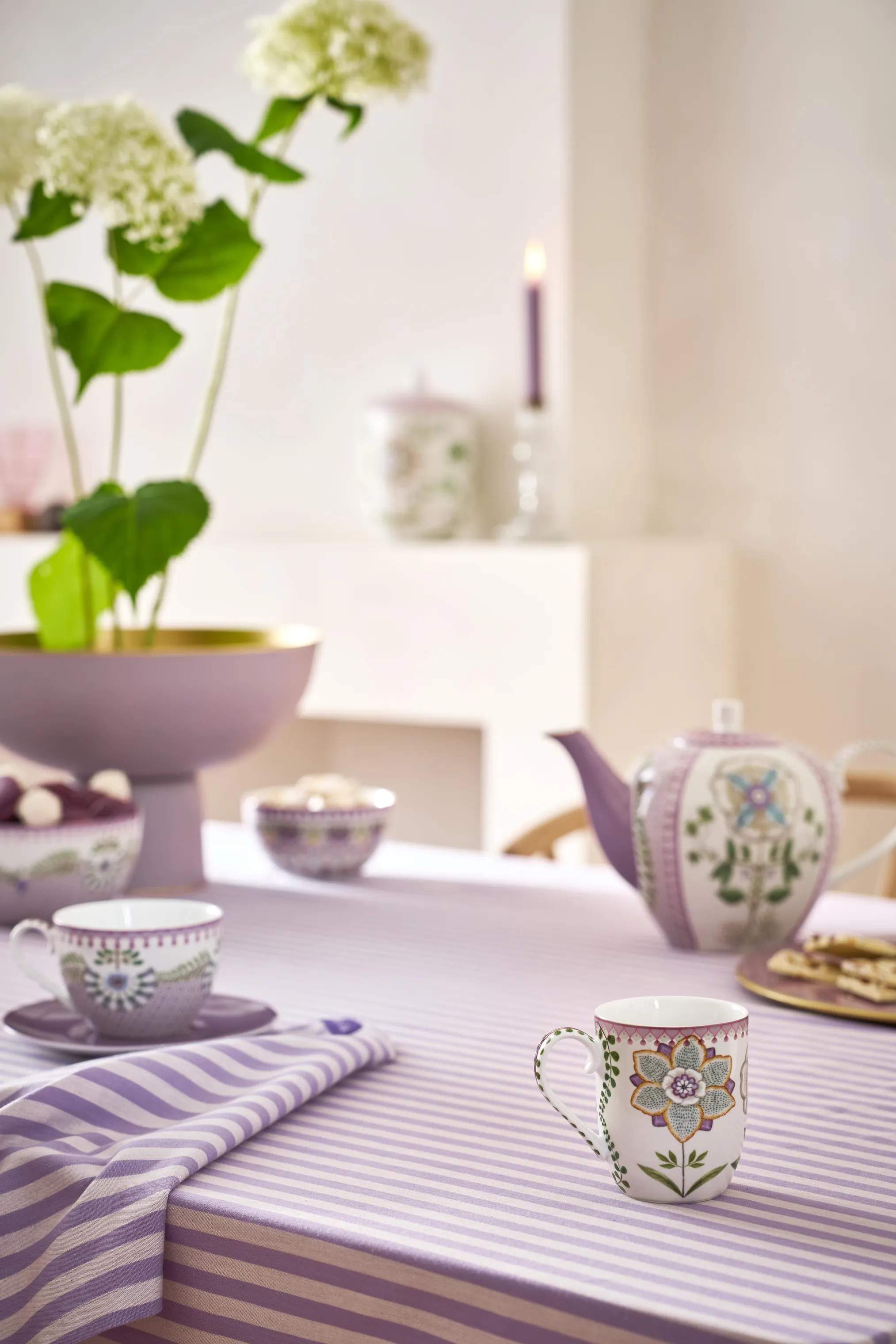 PIP Studio Krus og kopper med hank Lily & Lotus Krus - 2 stk. i Lilac, 14.5 cl, 3