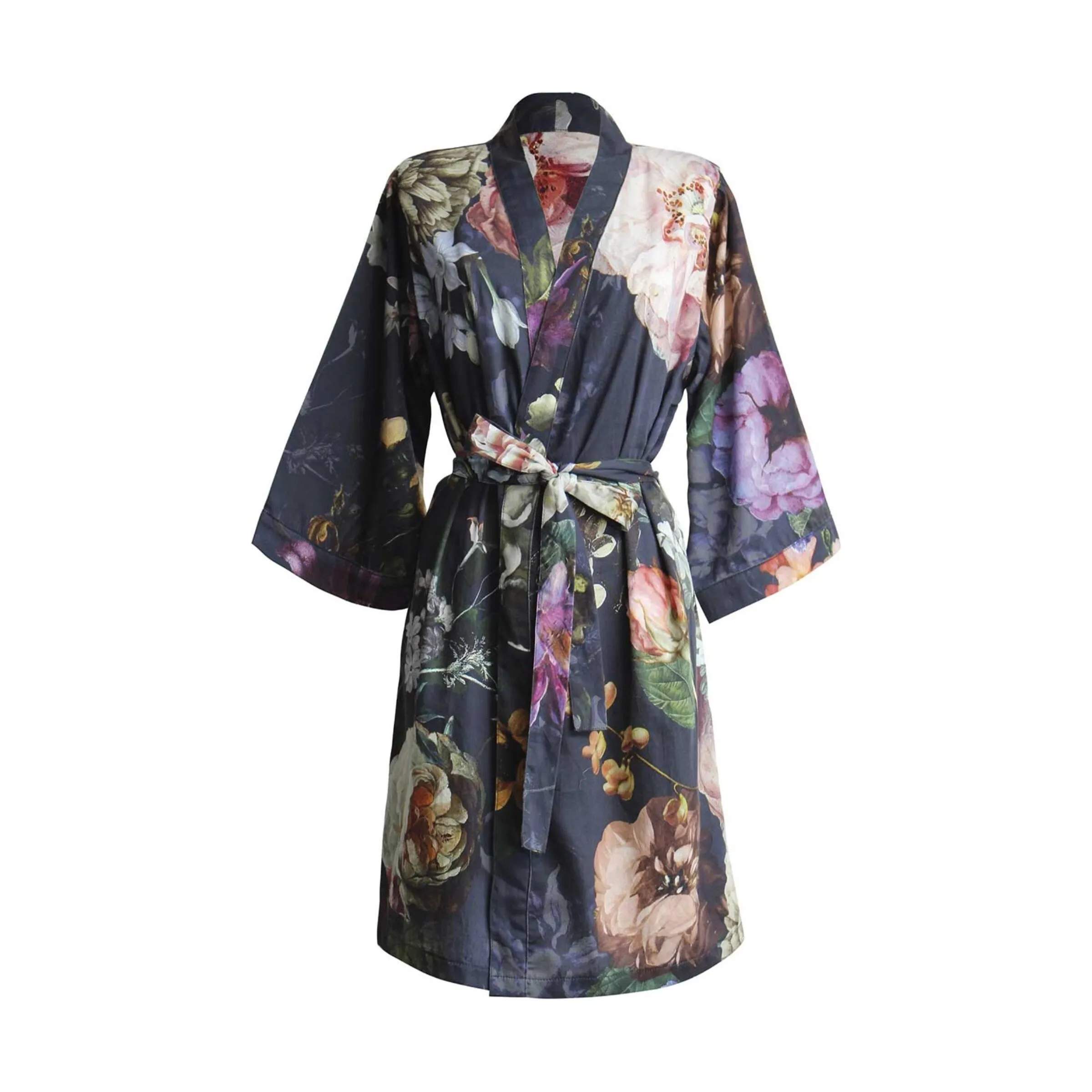 Essenza Morgenkåber Fleur Kimono i Nightblue, Str. XS, 1
