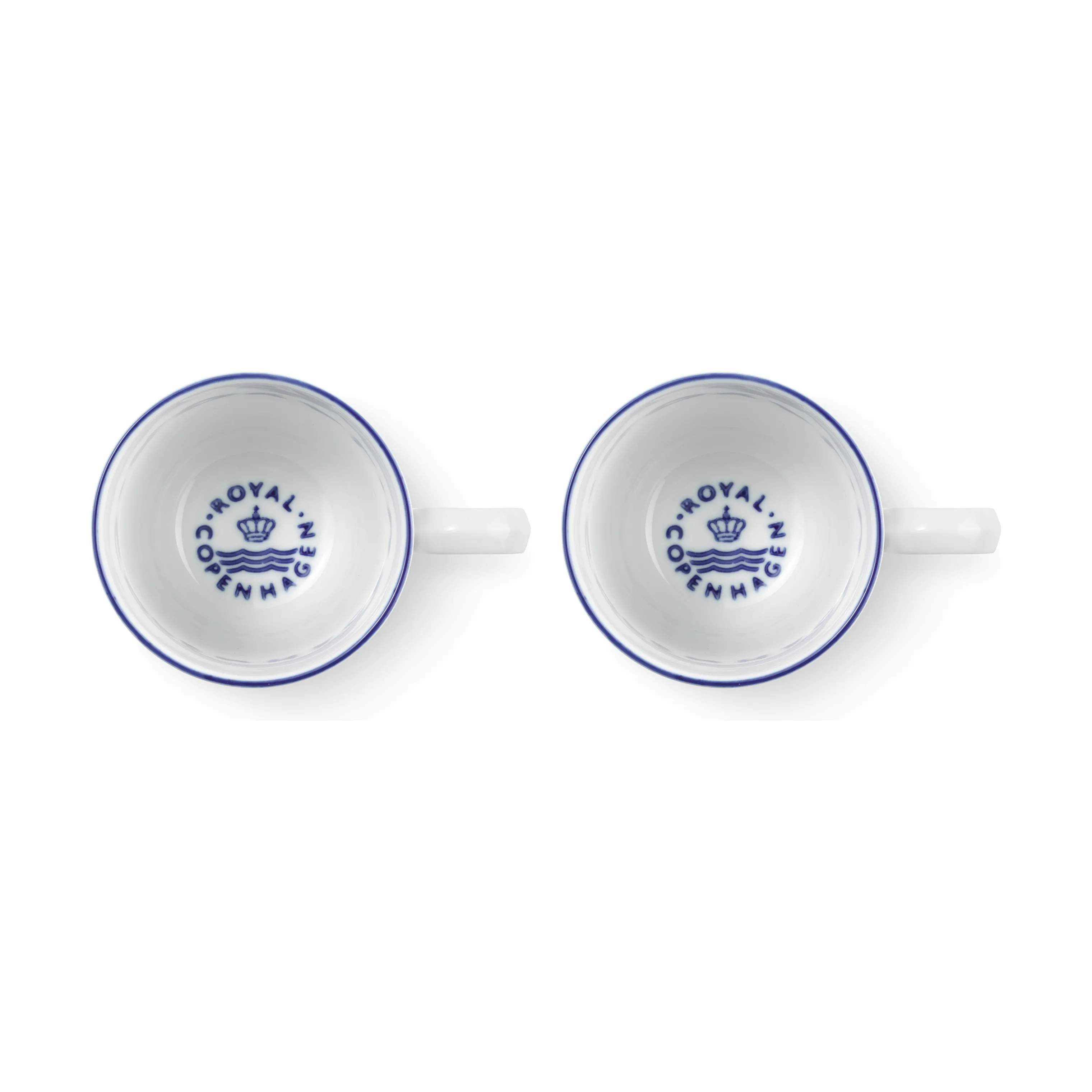 Royal Copenhagen Krus og kopper med hank Blueline Krus - 2 stk. i Hvid/blå, 28 cl, 4