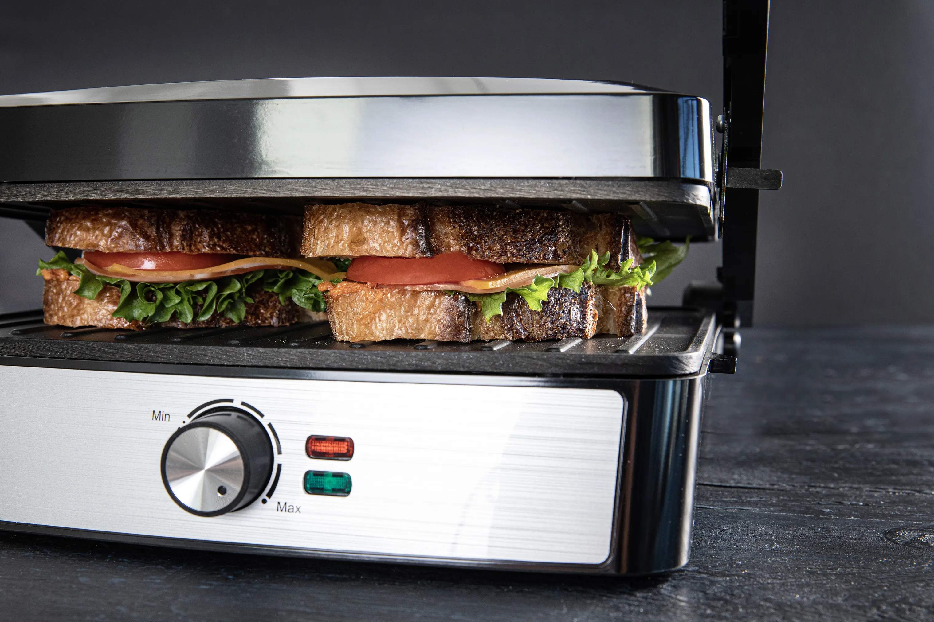 Gastronoma Bordgrill Paninigrill i Sort, 2
