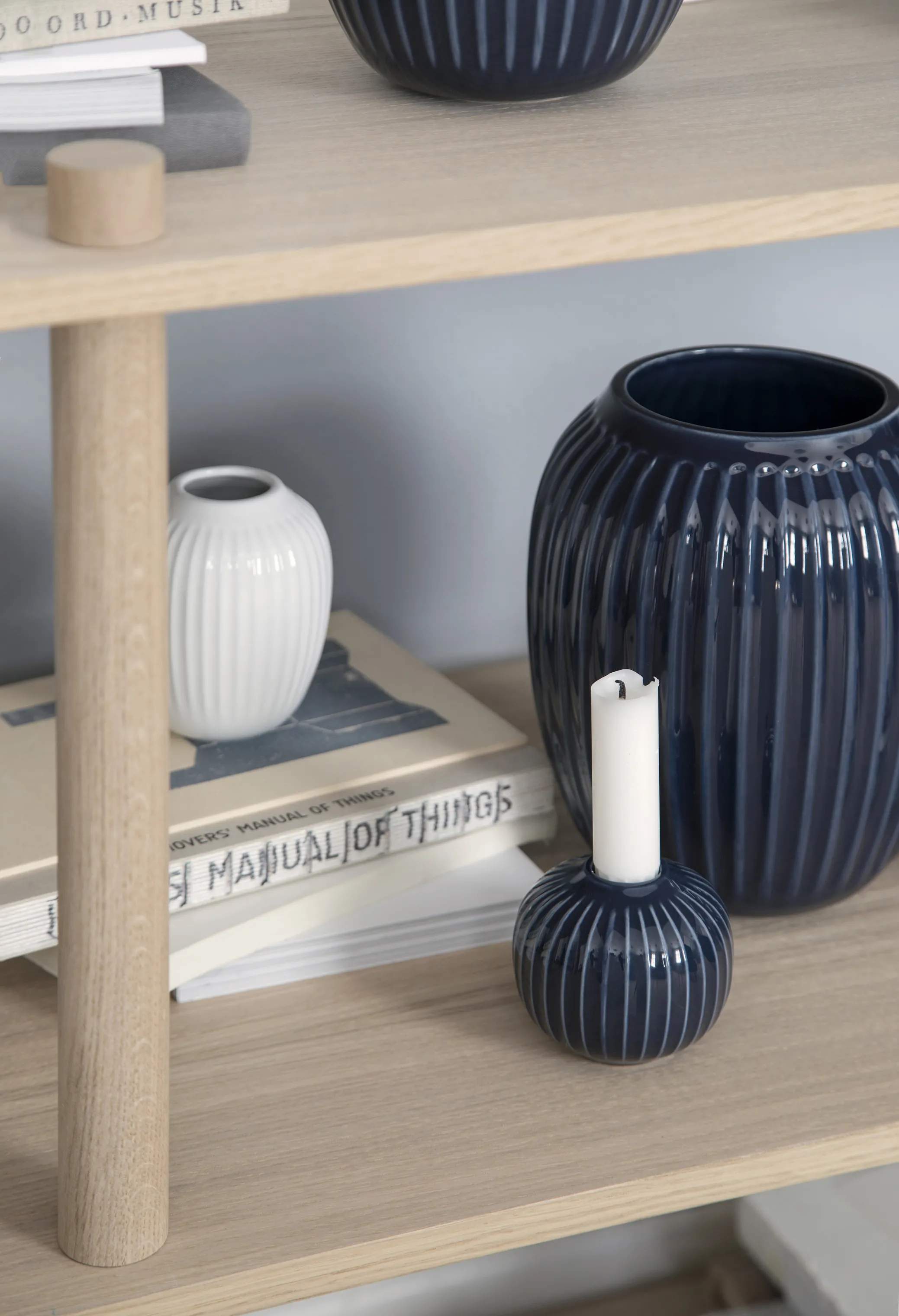 Kähler Vaser Hammershøi Vase i Indigo, 10,5 cm, 2