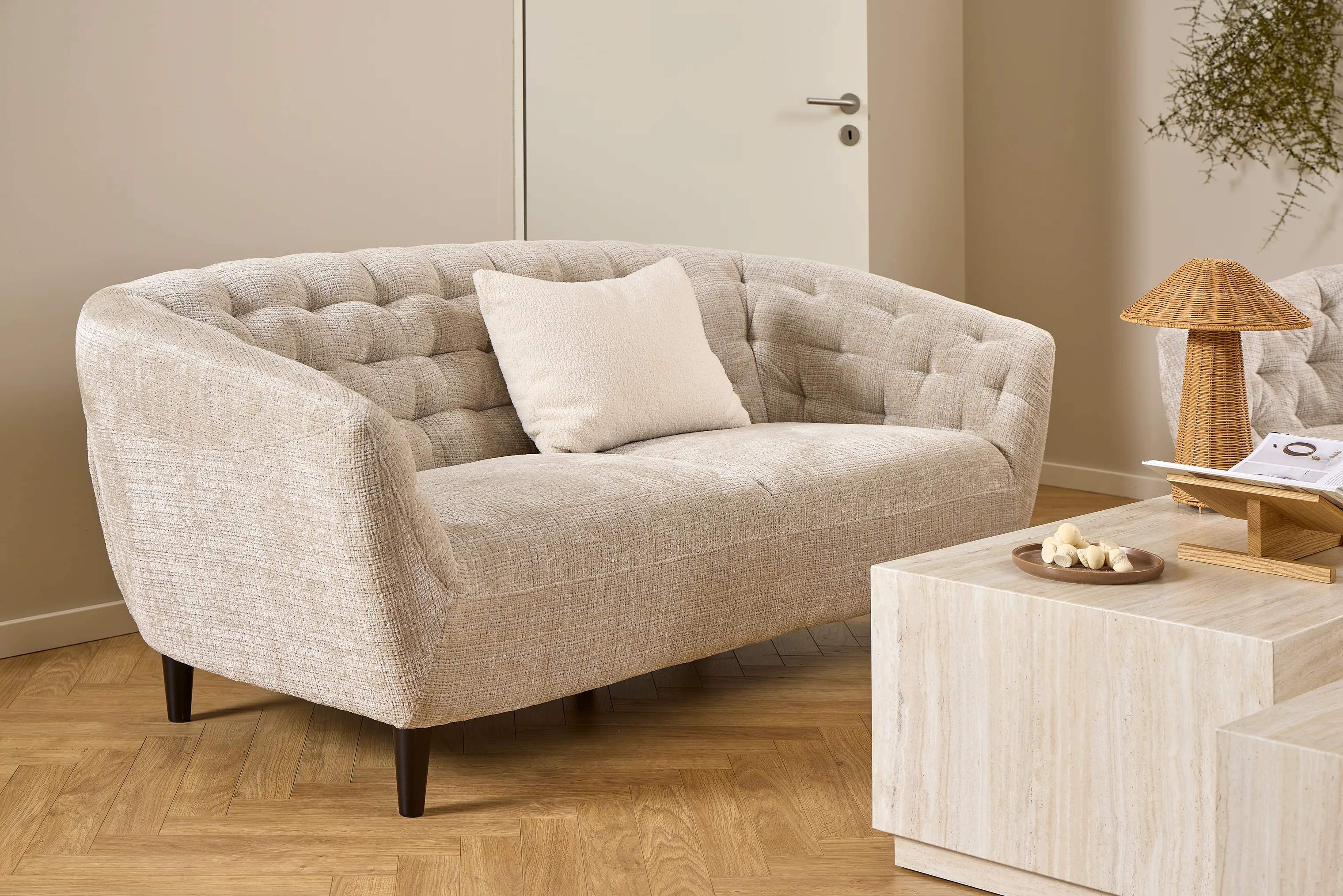 CASA Living Sofaer Ria Sofa i Beige, 191 cm, 2
