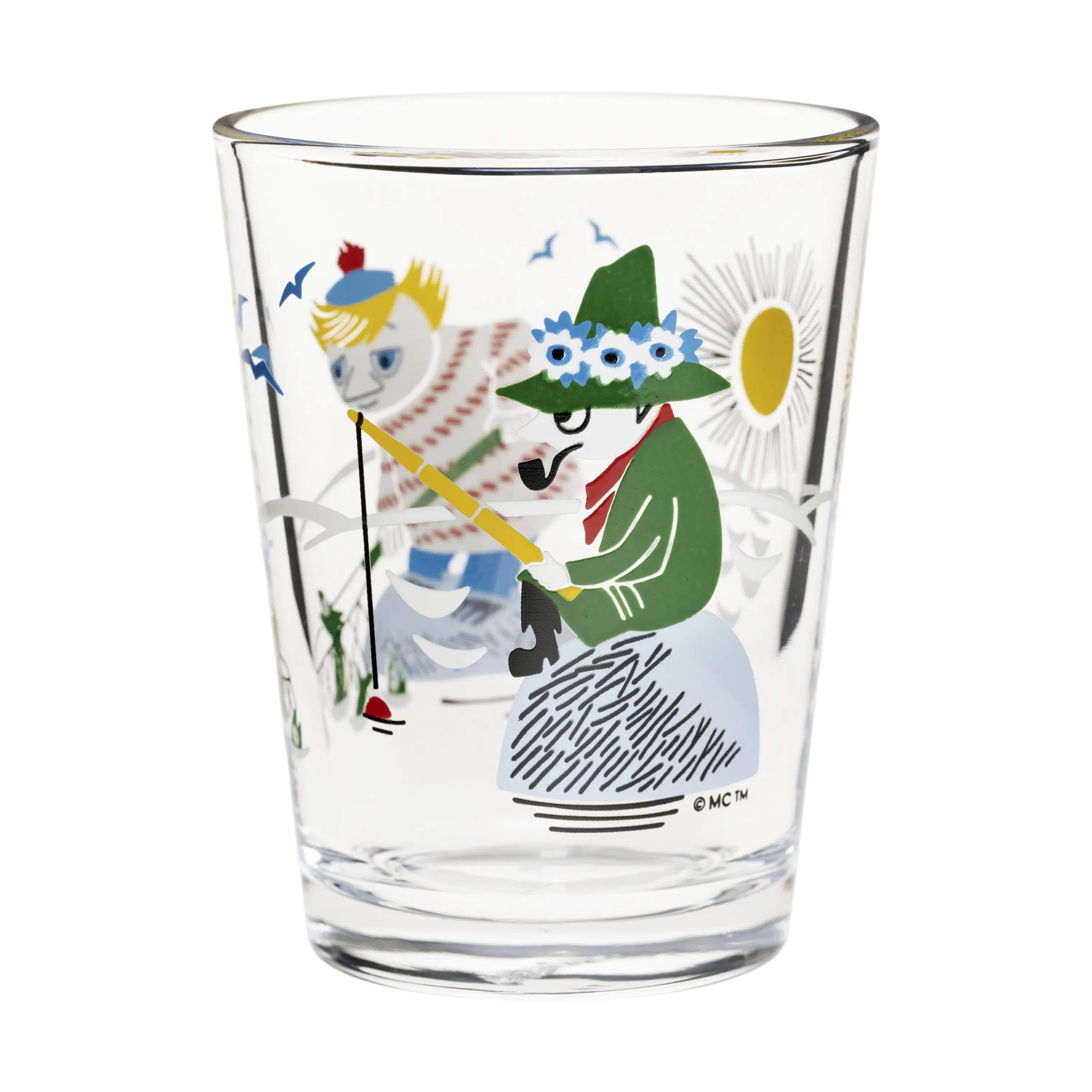 Moomin x Iittala Drikkeglas - Fiskeri, grøn, large