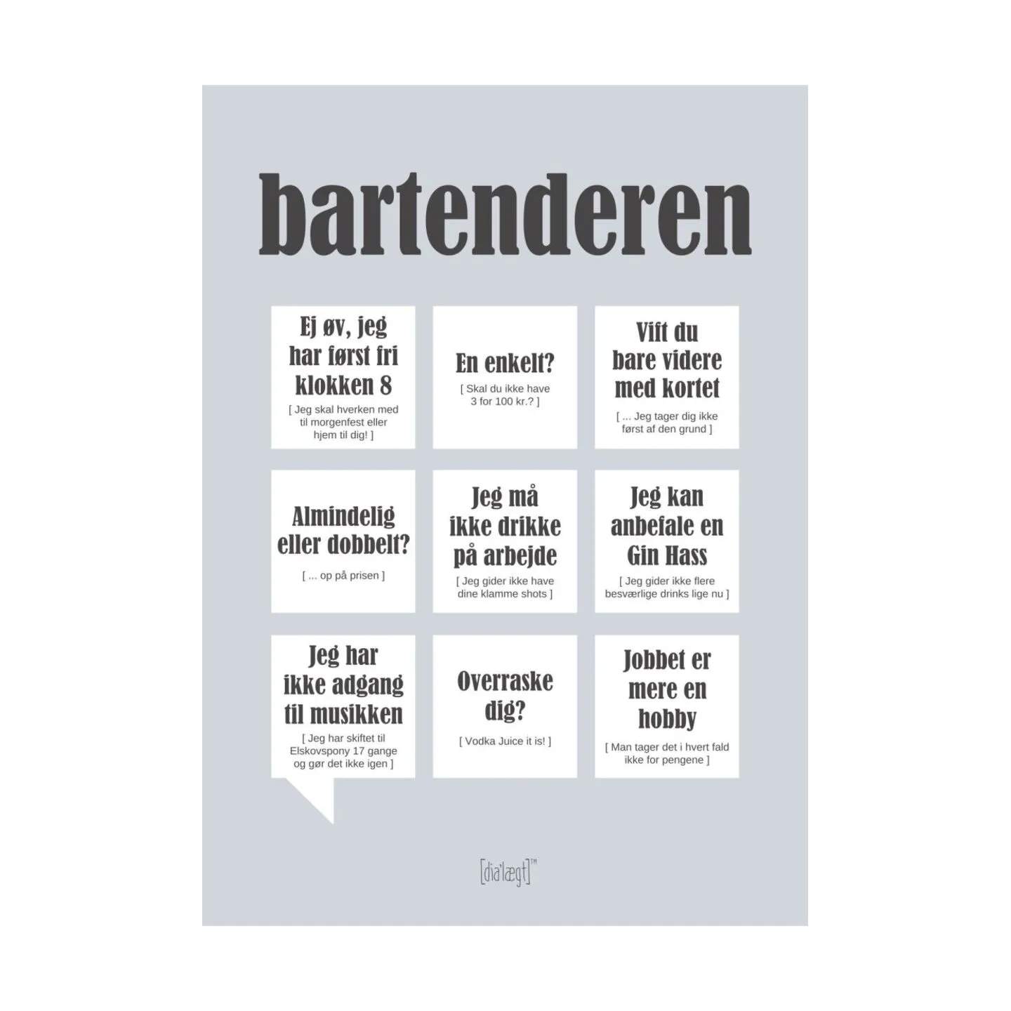 Poster&Frame Plakater Plakat - Bartenderen i B30 x L40 cm, 1