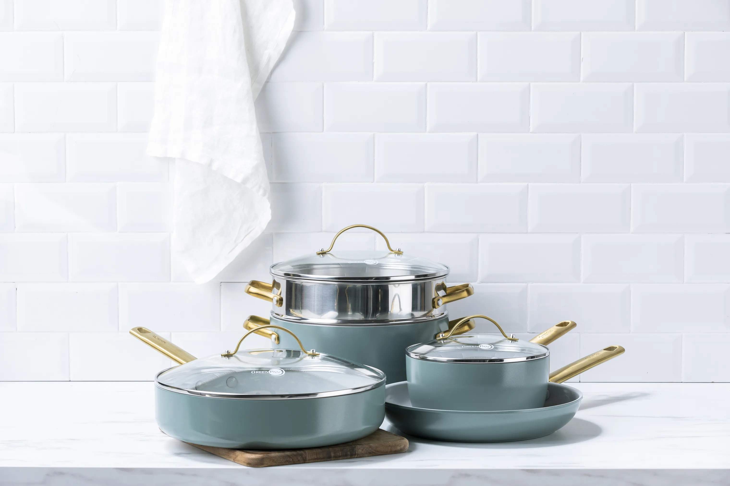 Greenpan Grydesæt Padova Grydesæt - 10 dele i Skye Blue, 2
