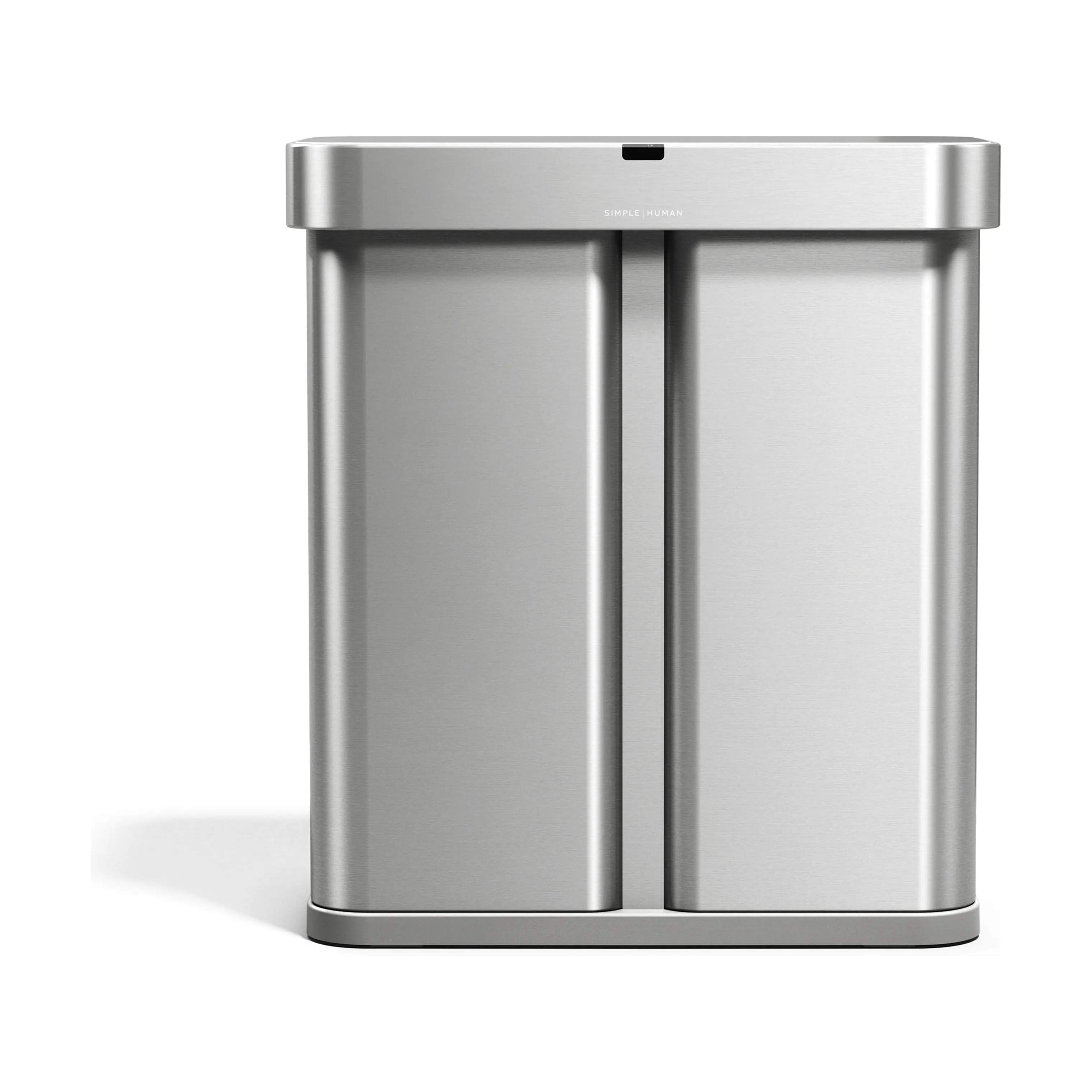 Simplehuman Spande uden pedal Dual Affaldspand i Børstet stål, 1