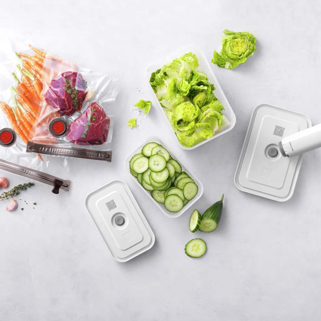 Zwilling Opbevaringsbokse Fresh & Save Vakuum Startersæt - 7 dele i Grå, 3