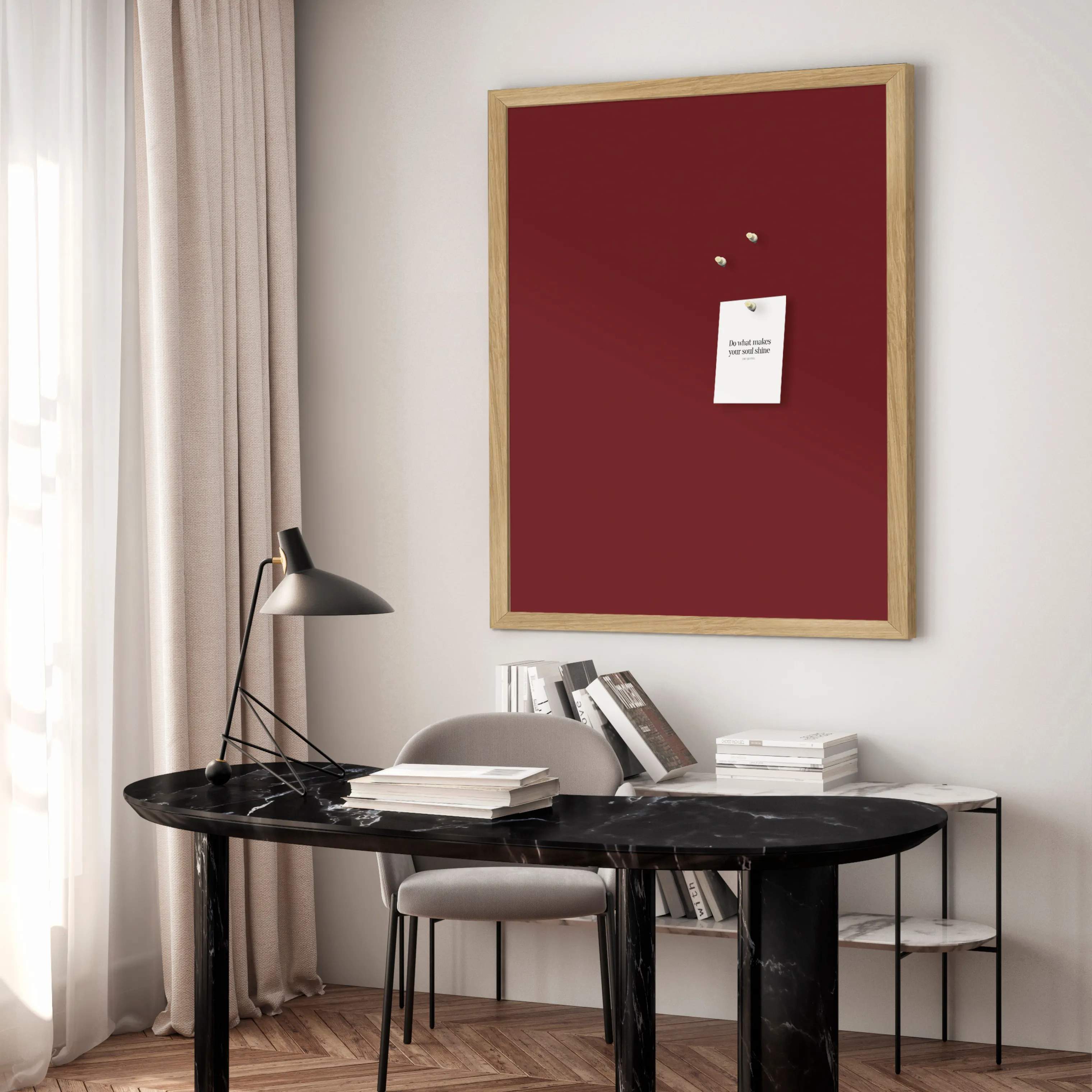 Incado Lærredstryk Opslagstavle i Pinot Noir, 4