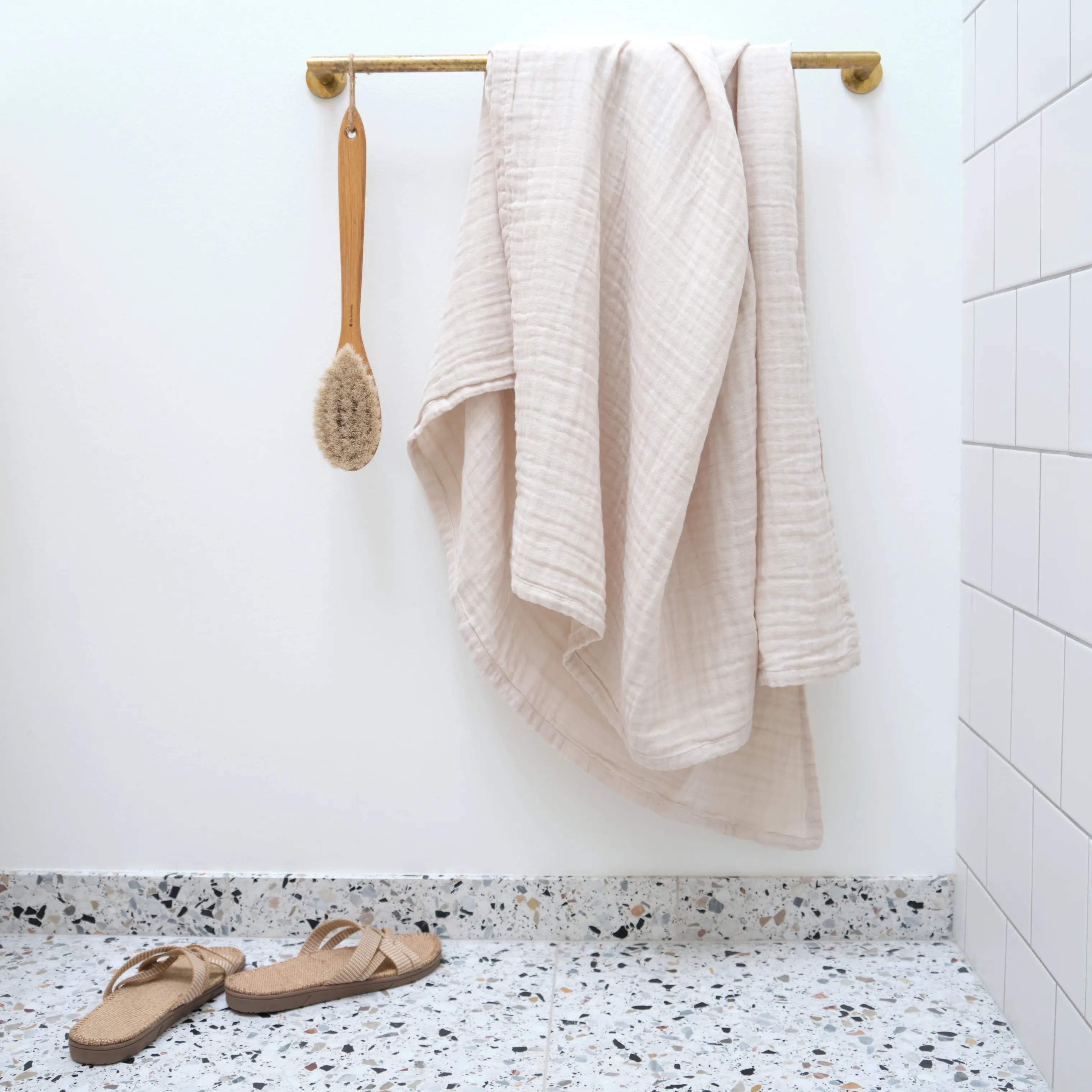 The Organic Company Håndklæder FINE Badelagen i Beige, 2