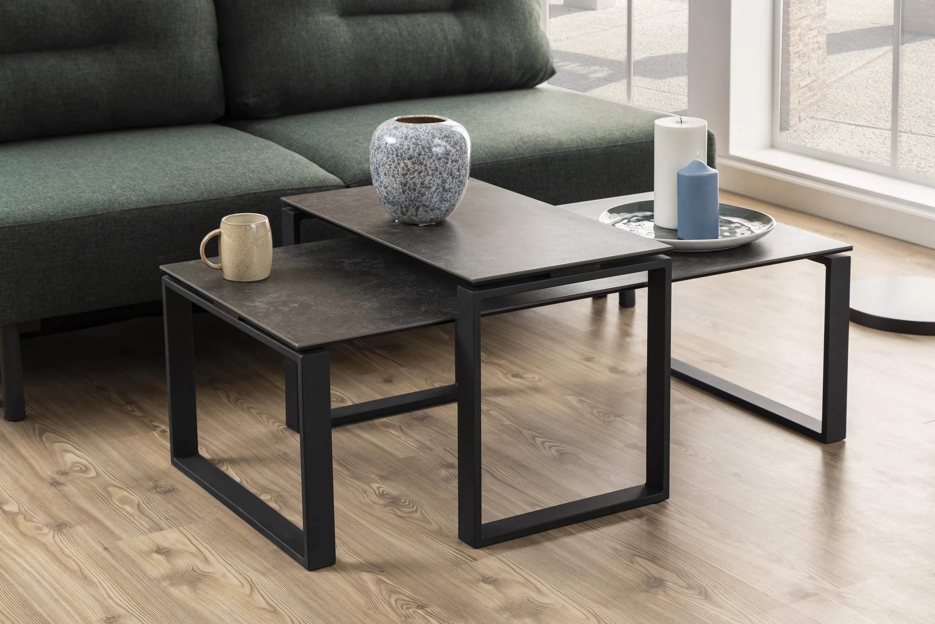 CASA Living Sofaborde Katrine Sofabordssæt - 2 stk i Sort Fairbanks/sort, 2
