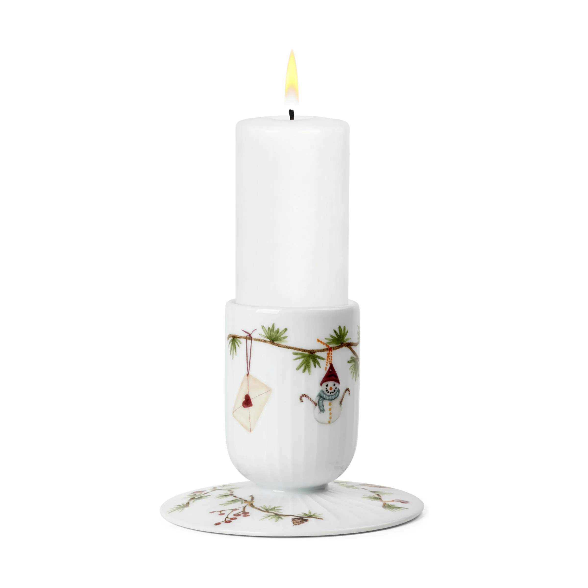 Kähler Bloklysestage Hammershøi Jul Bloklysestage - Mellem i Hvid, 12 cm, 8