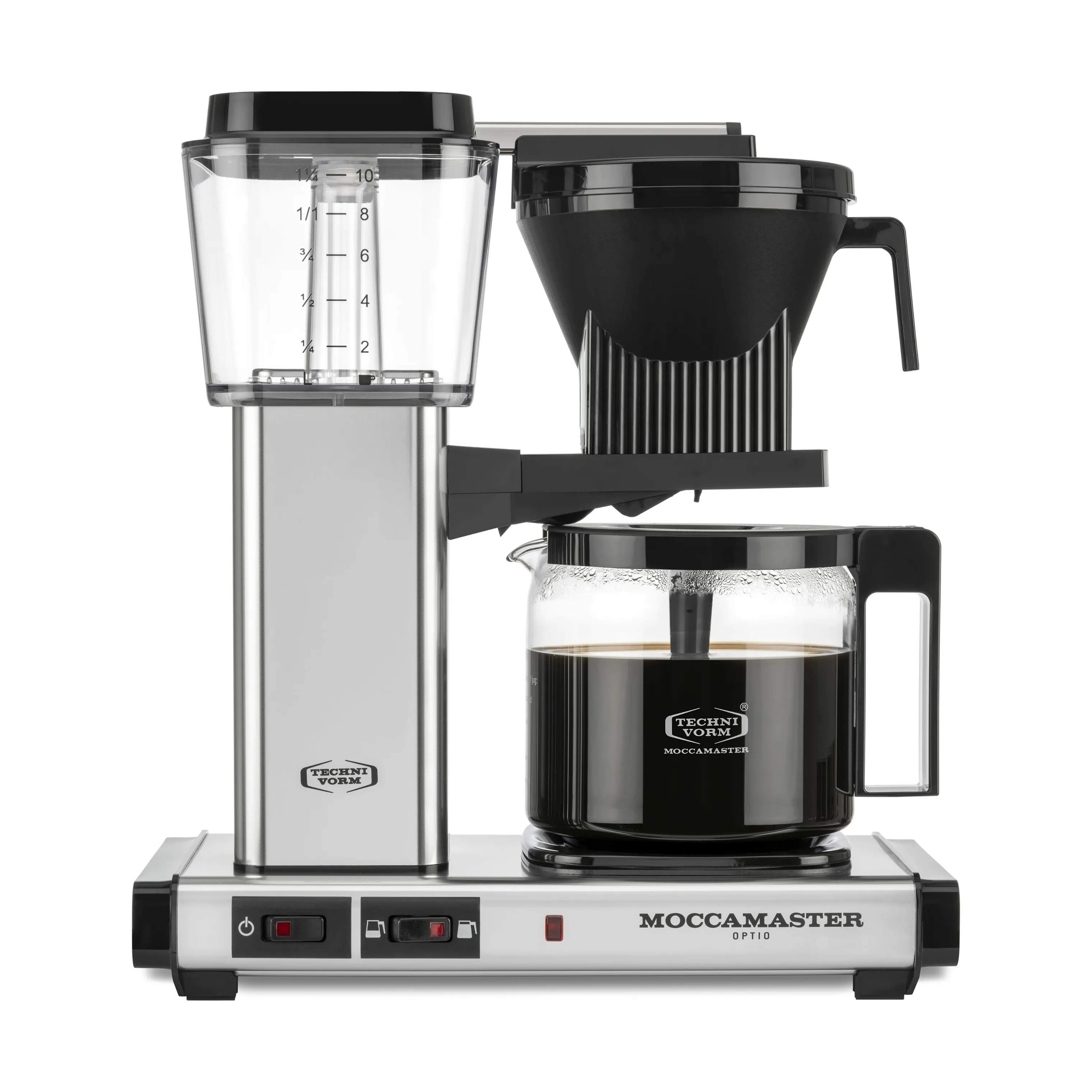 Optio Kaffemaskine, polished silver, large