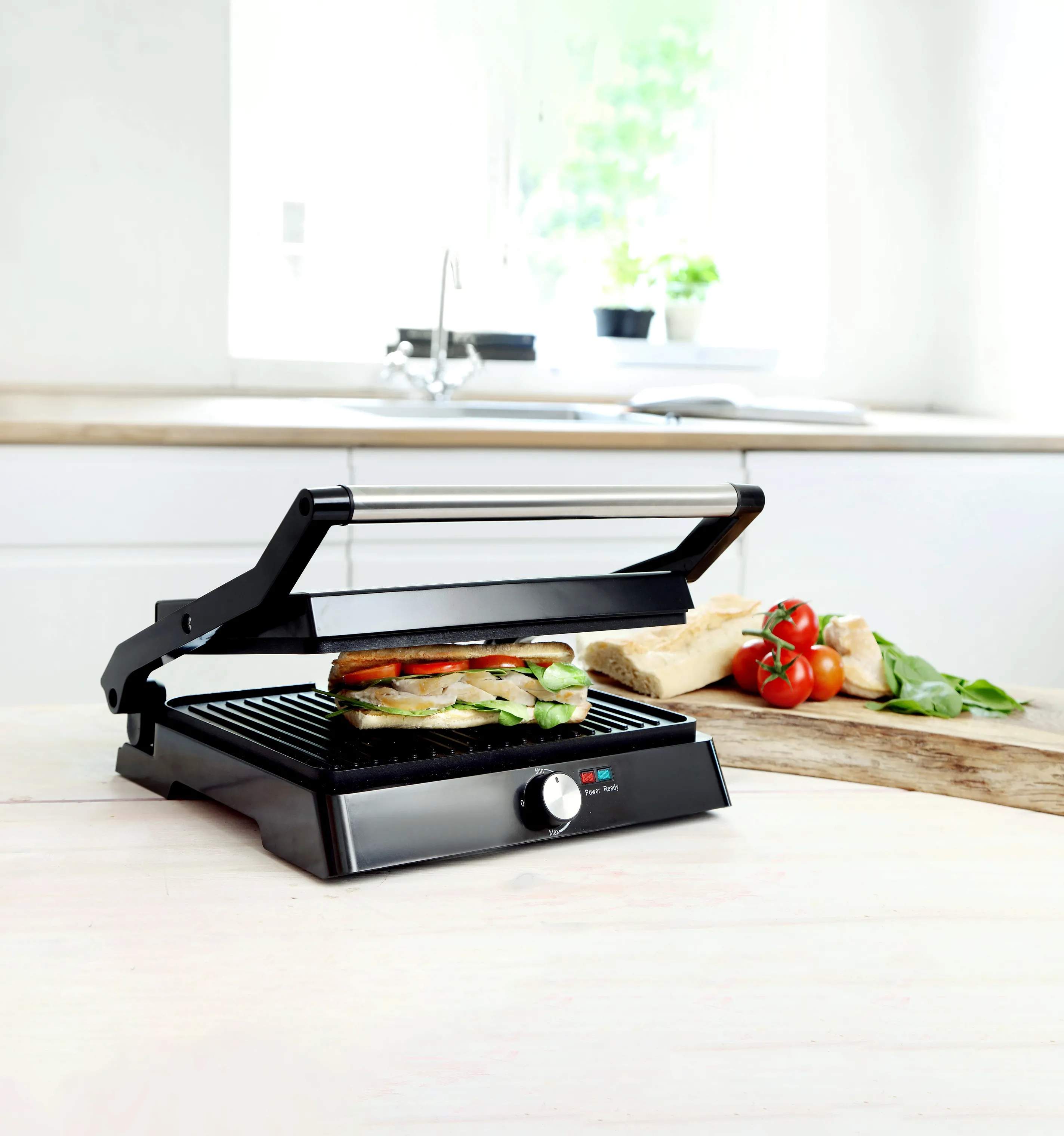 Cook & Baker Bordgrill Paninigrill i Sort/sølvfarvet, 2