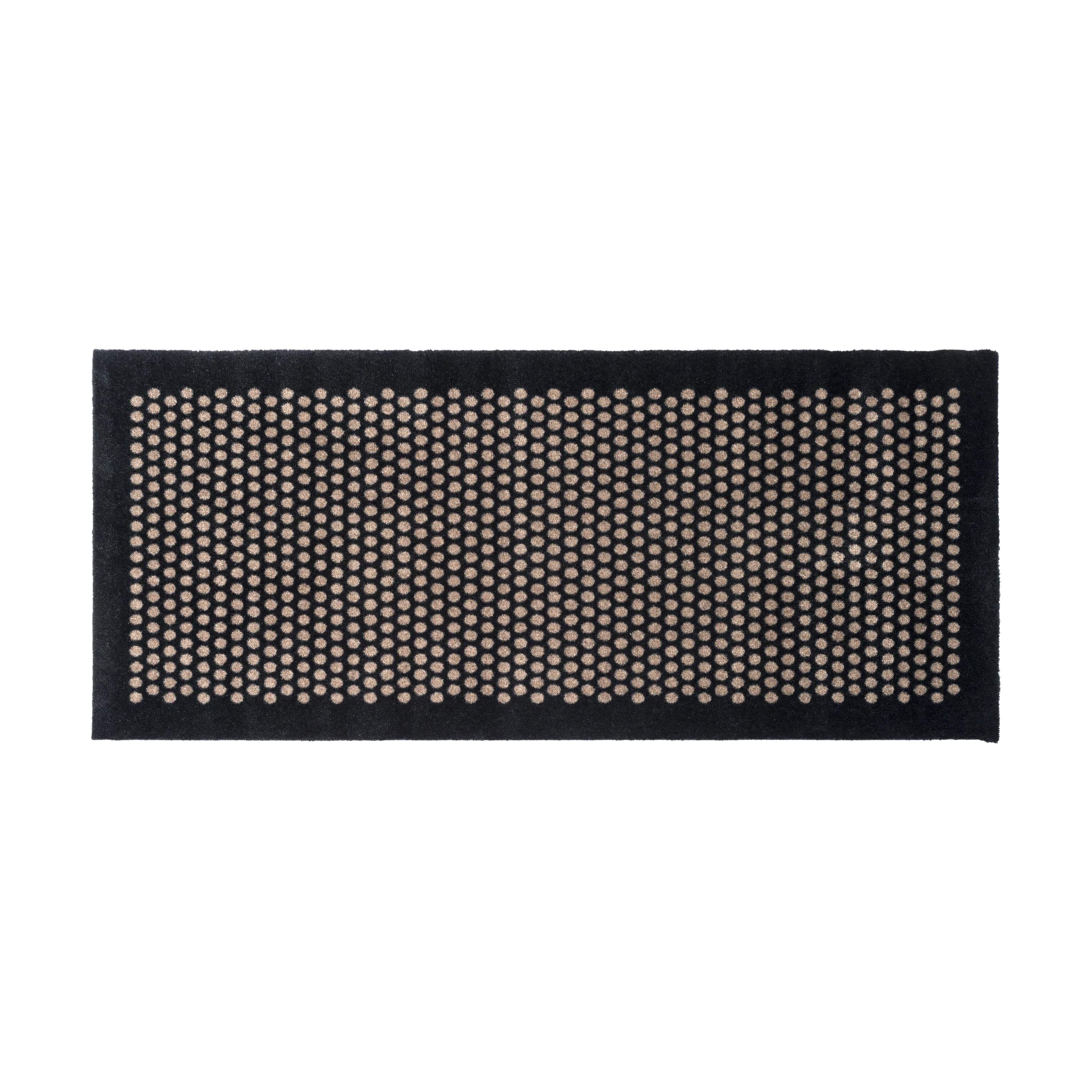 Tica Copenhagen Gulvtæpper Dot Gulvtæppe i Sort/sand, B67 x L150 cm, 1