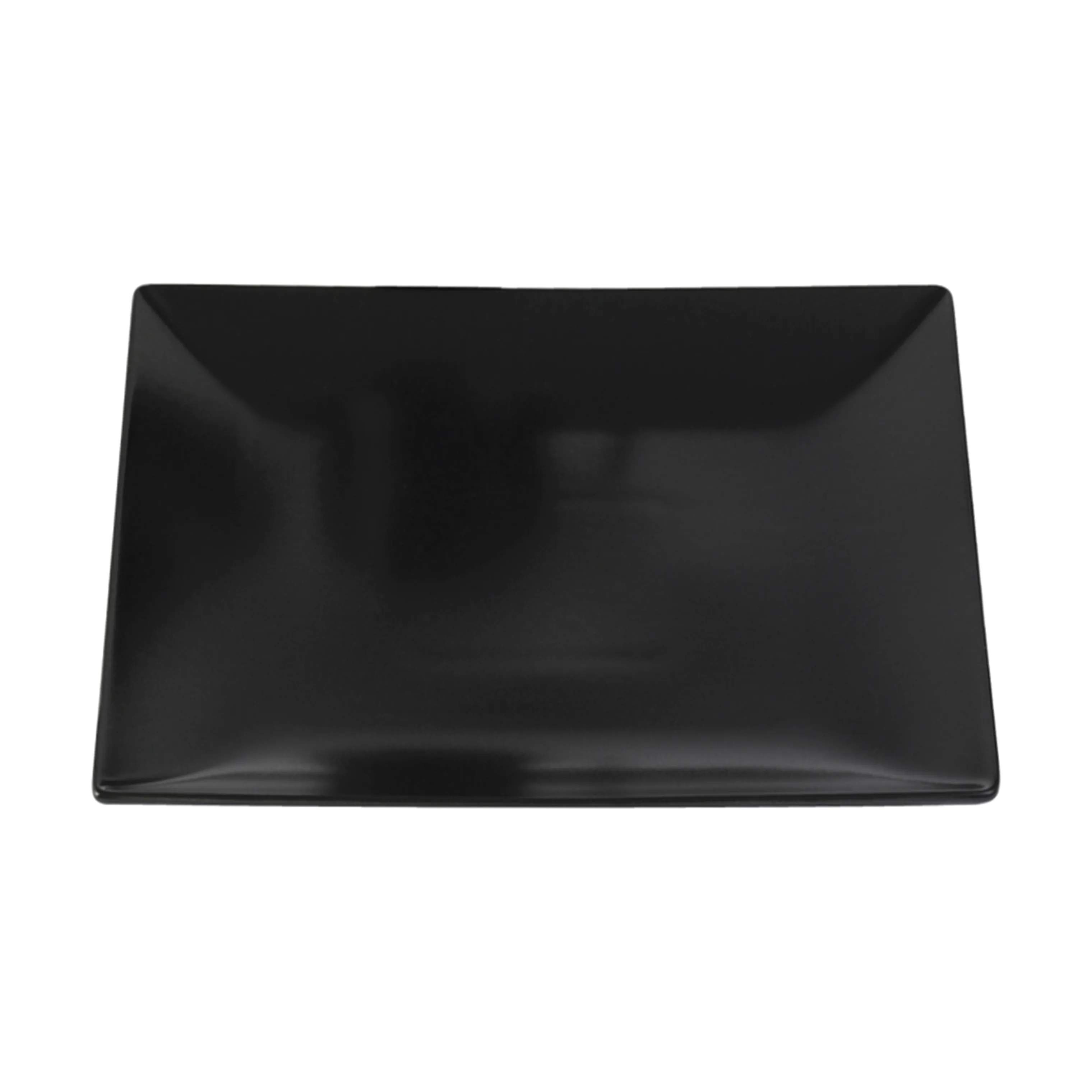 Quadro Flad Tallerken, sort, large