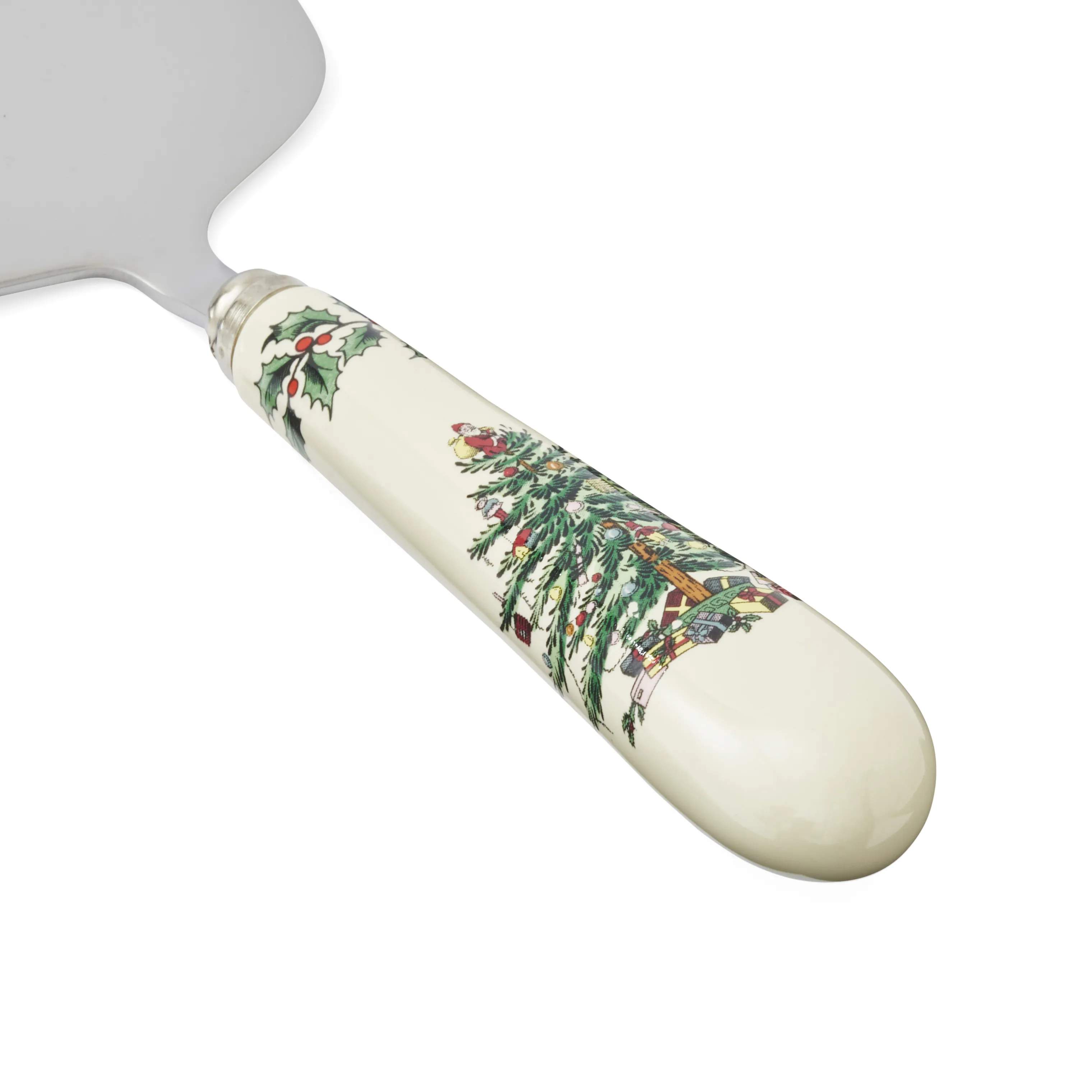 Spode Lagkageknive og -spader Christmas Tree Kagekniv i Hvid/grøn/rød, 2