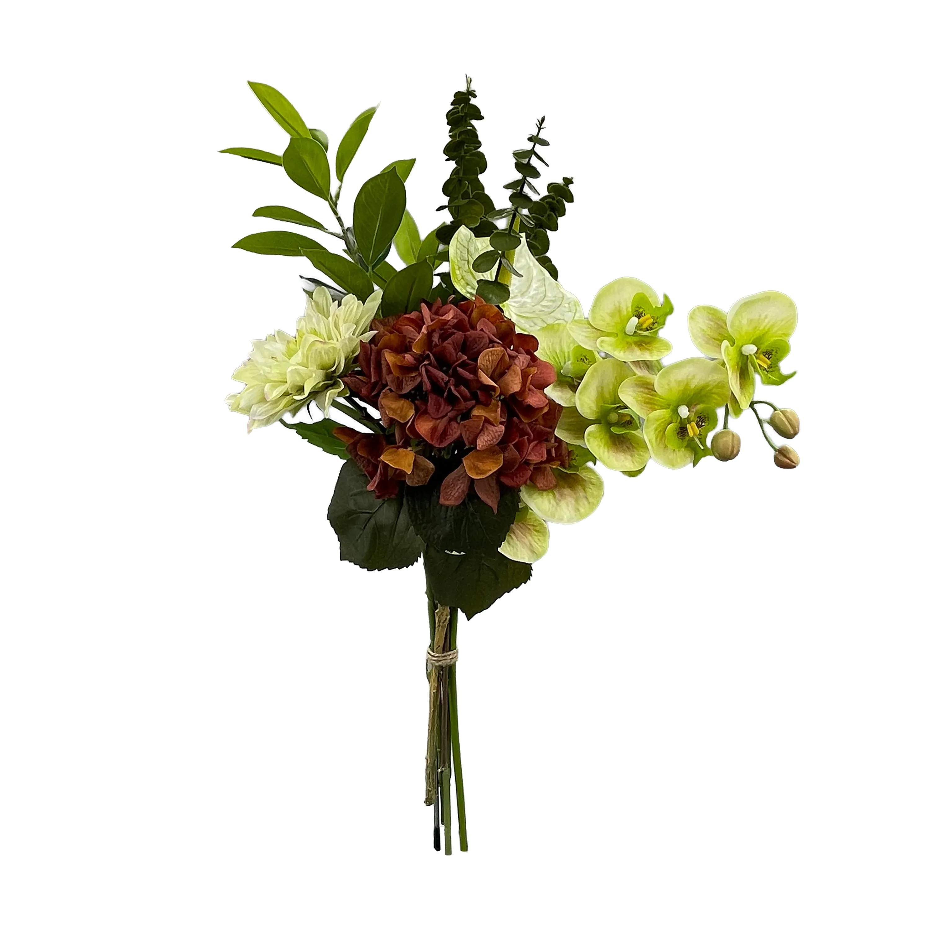 everbloom Kunstige blomster Kunstig Real Touch Blomsterbuket i Orange, 1