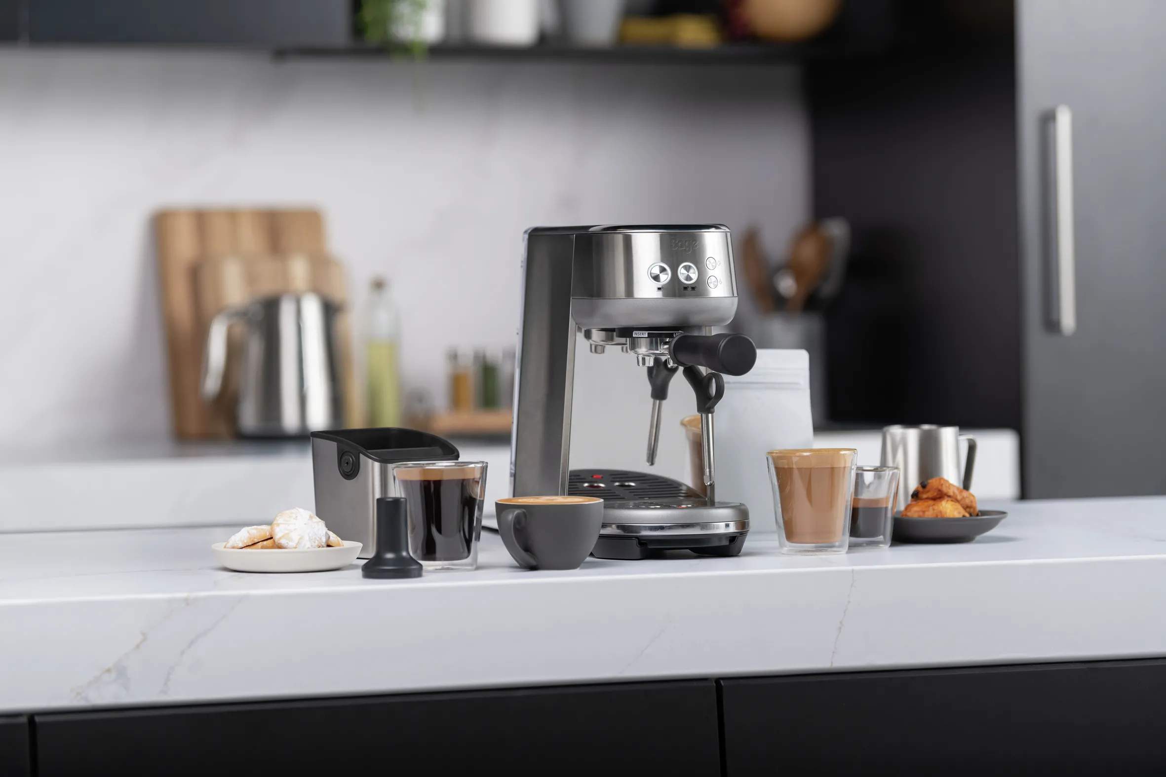Sage Espressomaskiner Bambino Espressomaskine i Børstet stål, 8