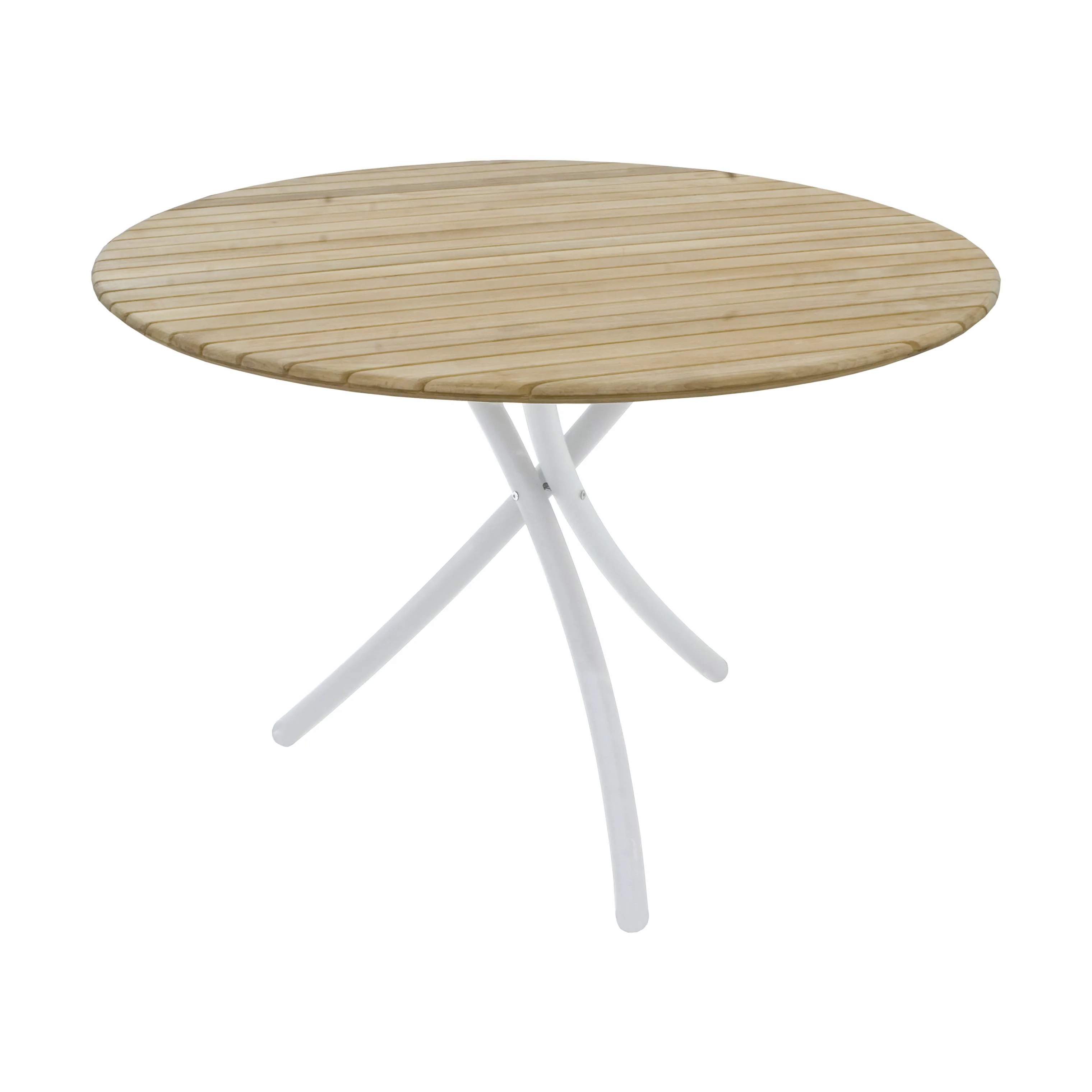 Mandalay Havespiseborde Magnolia Havebord i Hvid/Teak, H72 x Ø110 cm, 1