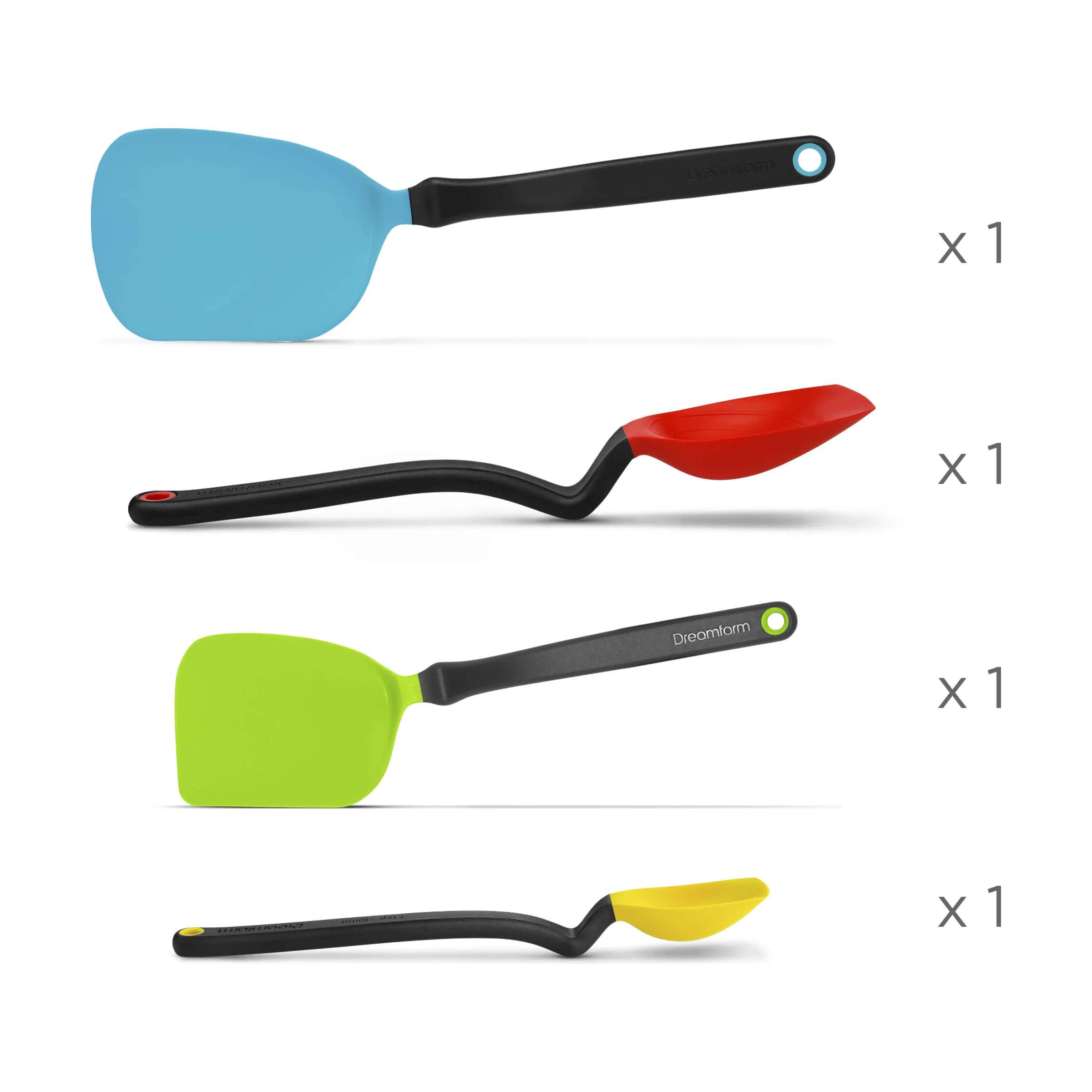 Dreamfarm Spatler Redskabssæt - 4 dele i Party Mix Colours, 4