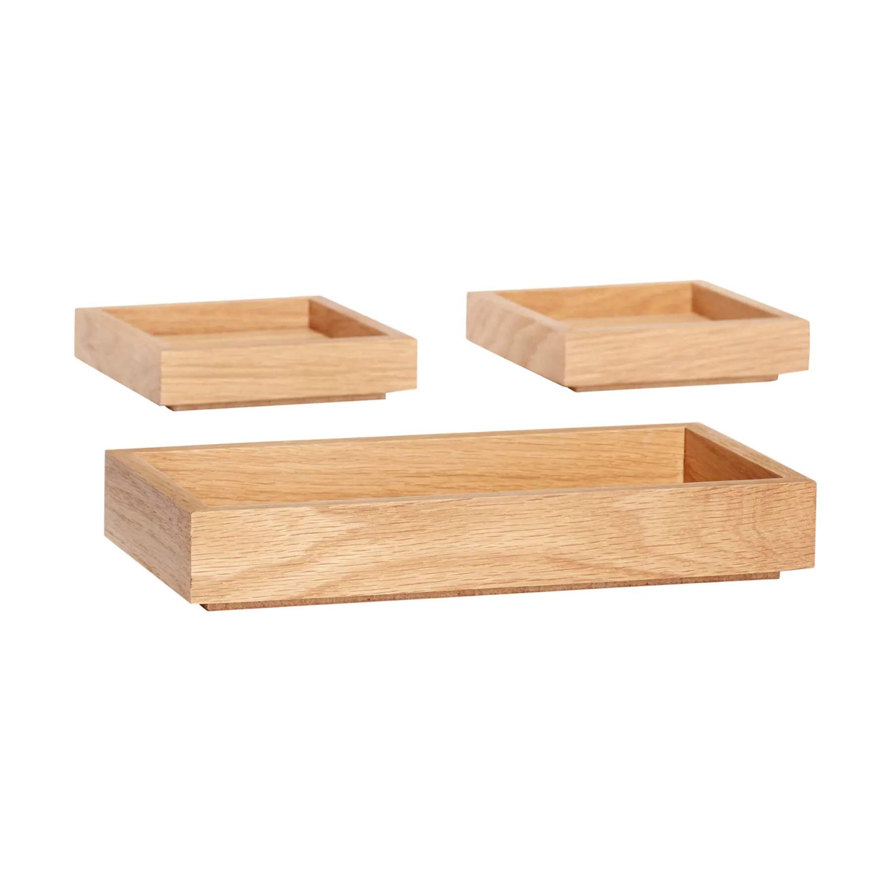 Hübsch Kasser Staple Opbevaringskasse - 3 dele i Natur, 4