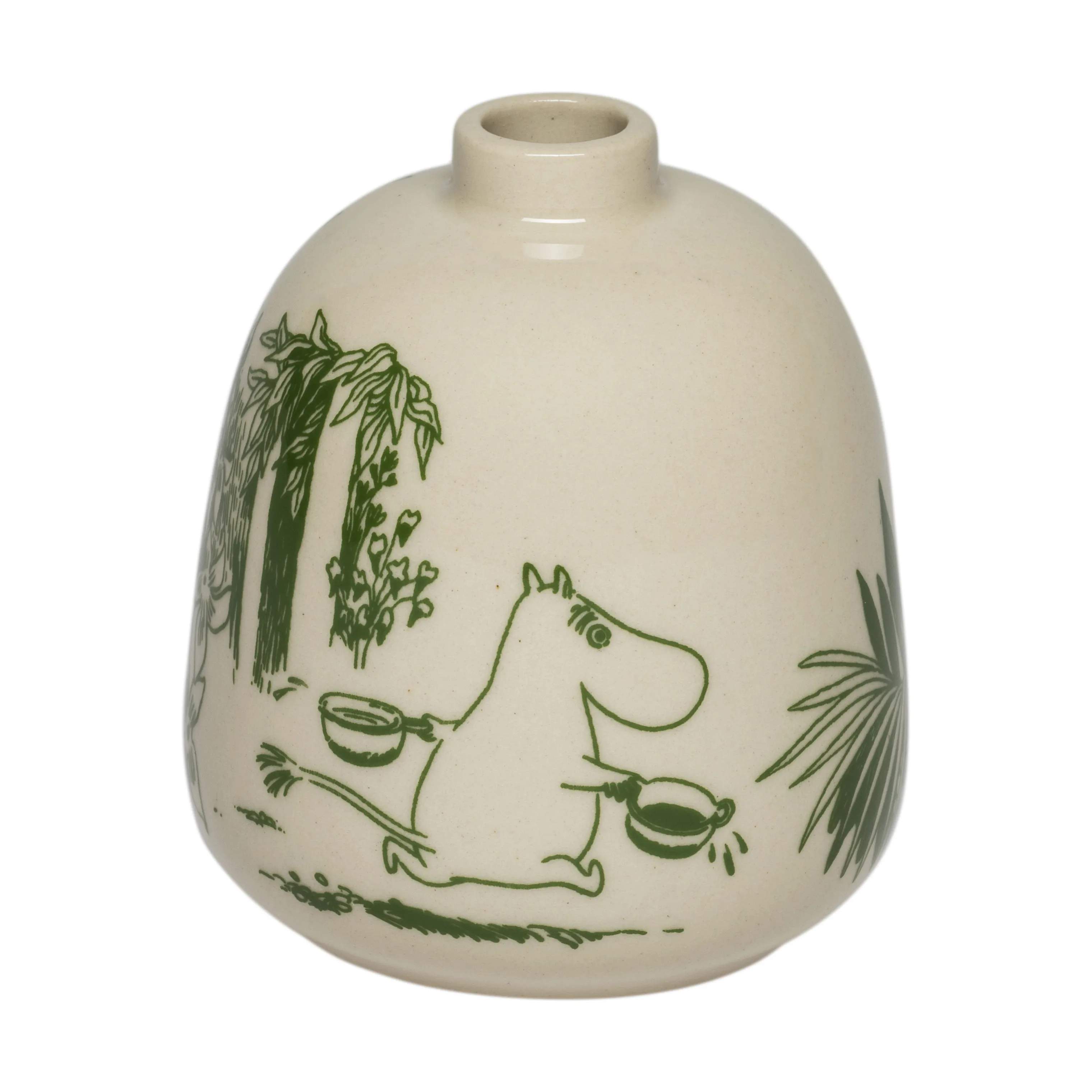 Moomin Arabia Vaser Mystisk skov Vase i Hvid/Grøn, 1